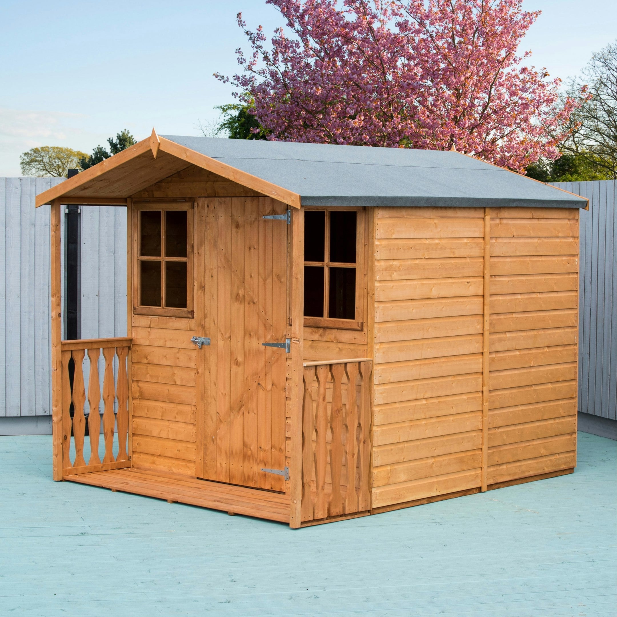 Rackhams Green Casita + Verandah 7X9 12Mm Interlock Clad Wooden Shed