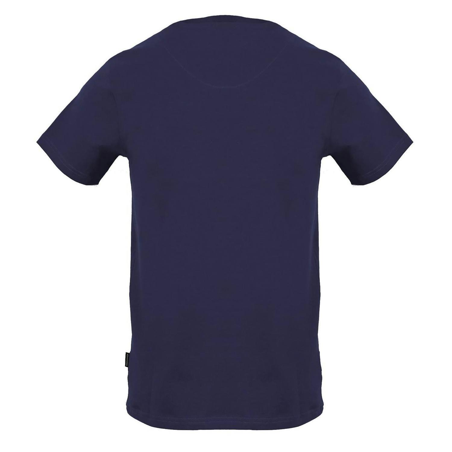 Aquascutum Men's Script Regular T-Shirt - Navy - M - Navy - 100% Mixed