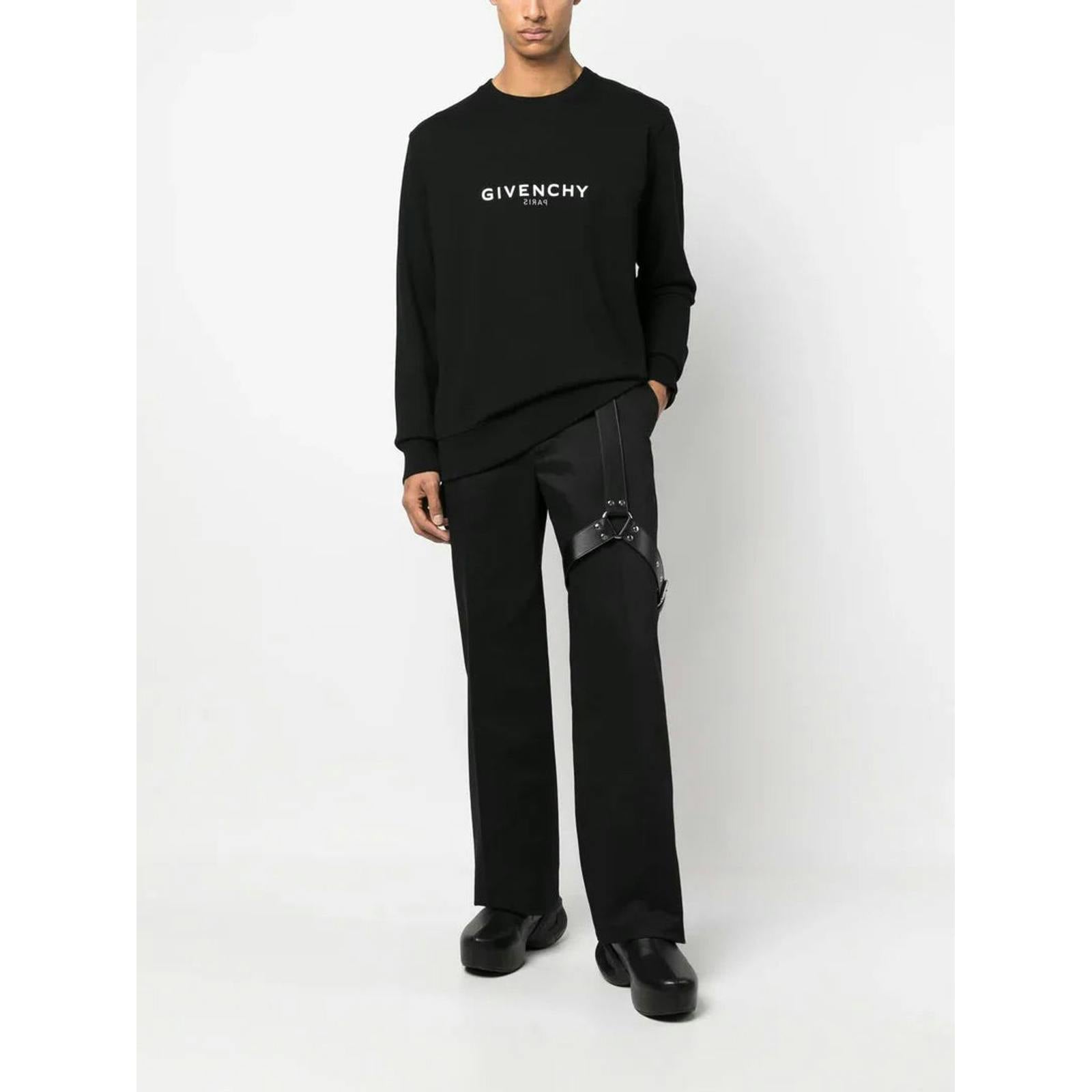 Givenchy Black Reverse Paris Slim Fit Sweatshirt In - S
