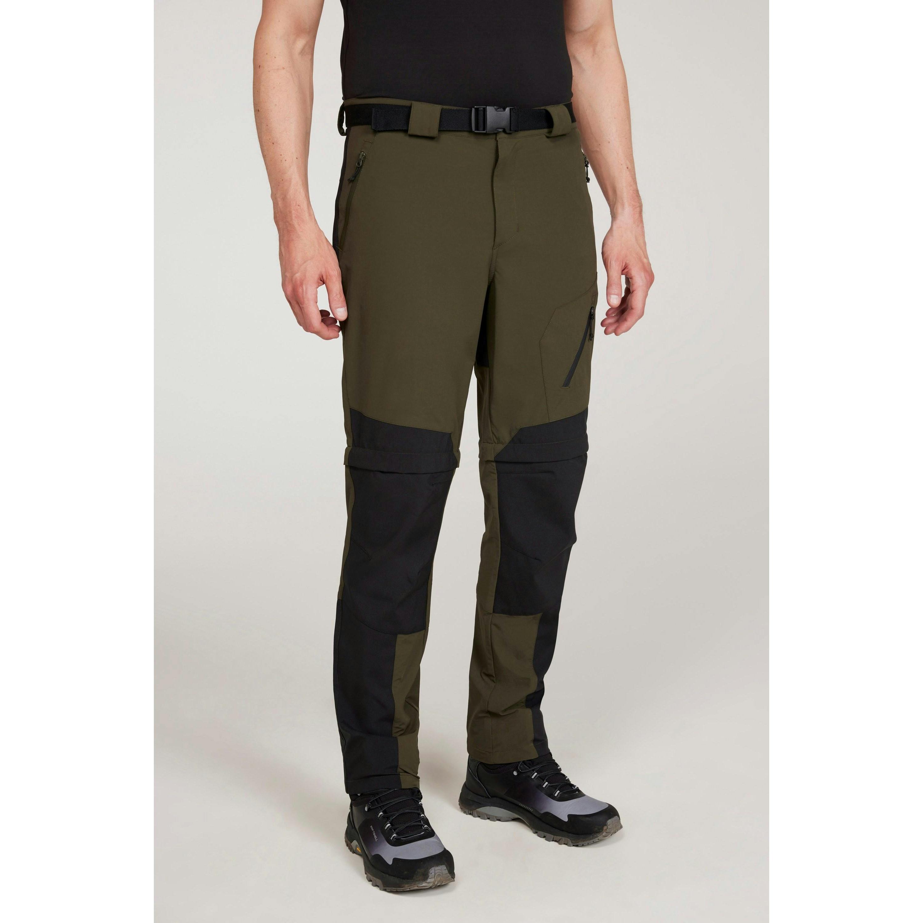 Mountain Warehouse Men's Green Forest Convertible Hiking Trousers - 36R - 60% Polyester/20% Elastane/20% Nylon