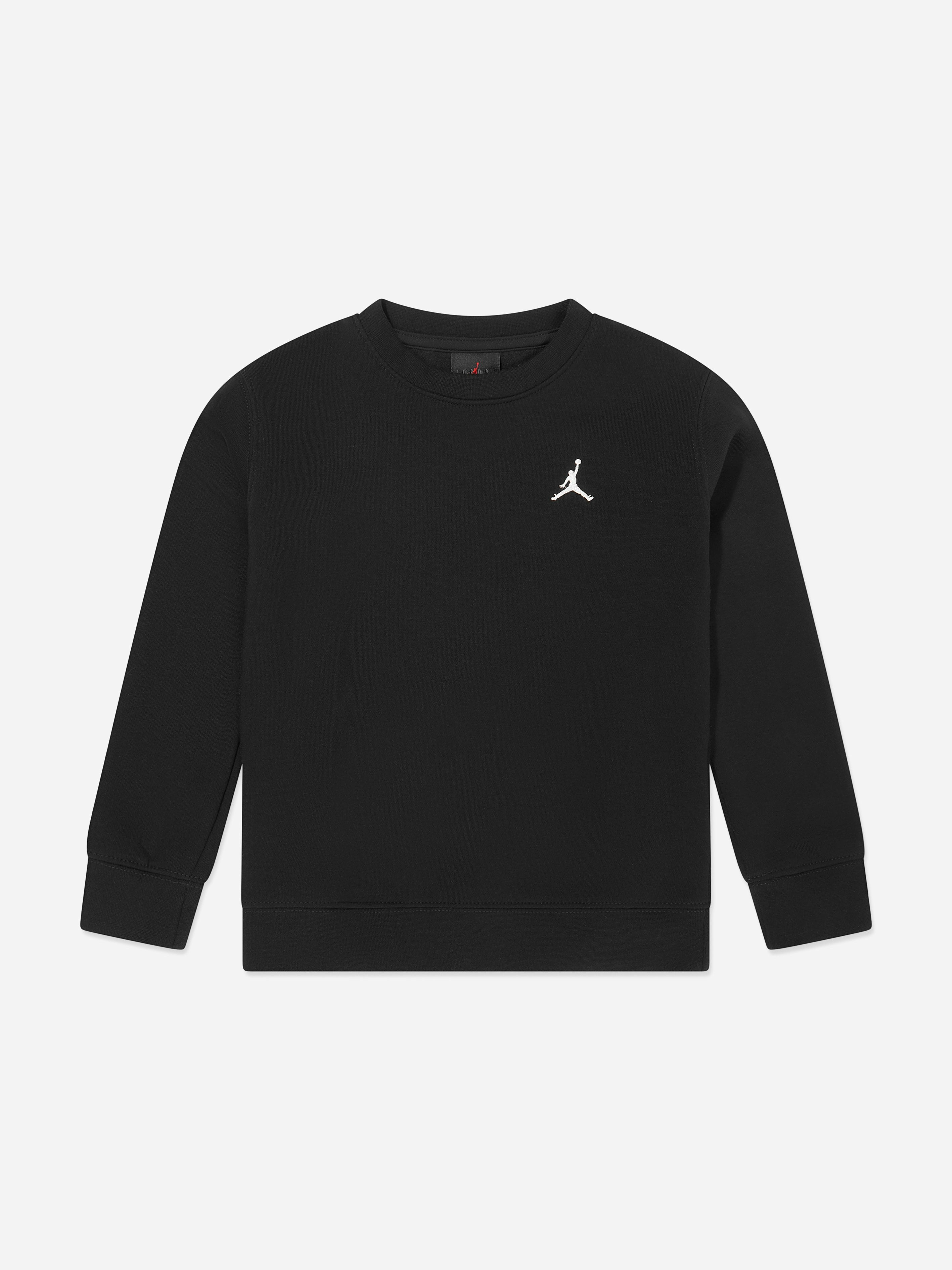 Jordan Boys Black Brooklyn Fleece Essential Sweatshirt In - 10 - 12 Yrs