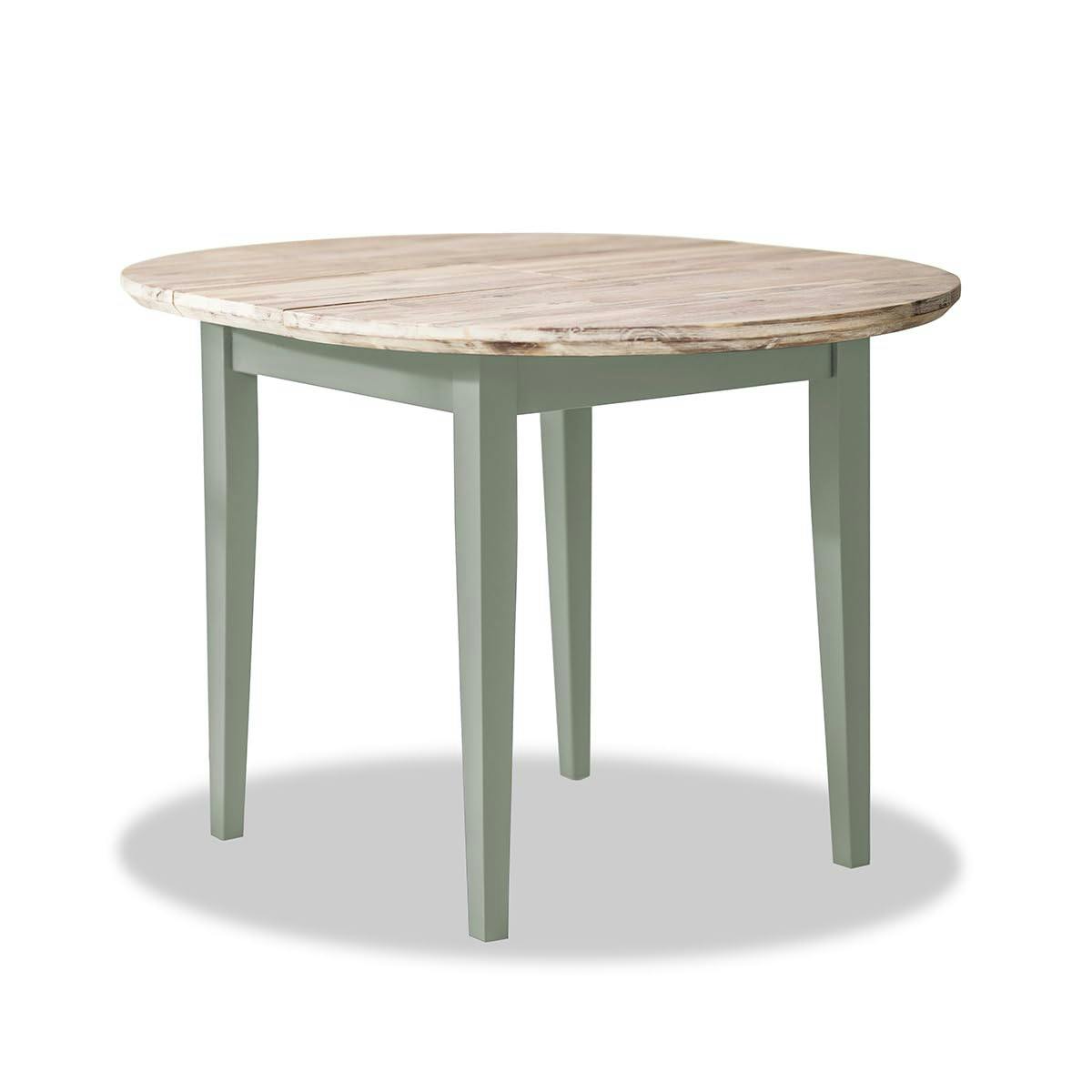 Statement Furniture Green Florence Round Extending Kitchen Dining Table 92Cm - Sage
