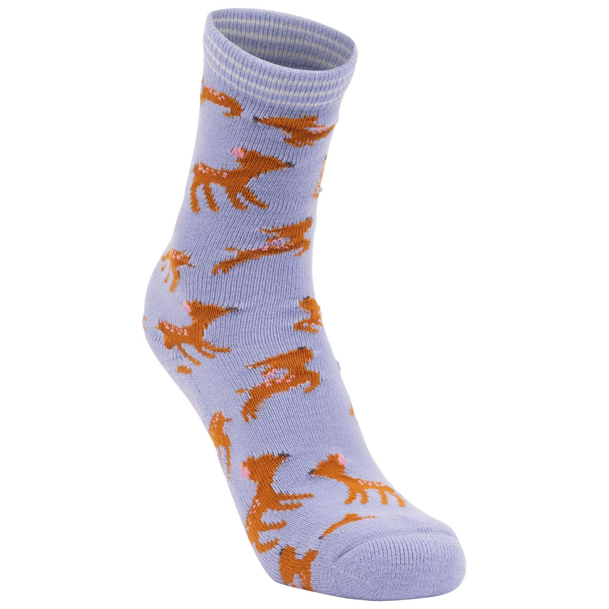 Trespass Blue Kids Wildlife Deer Socks - Cool - 12 Uk Child-3 Uk - Cool - 76% Acrylic/23% Polyamide/1% Elastane