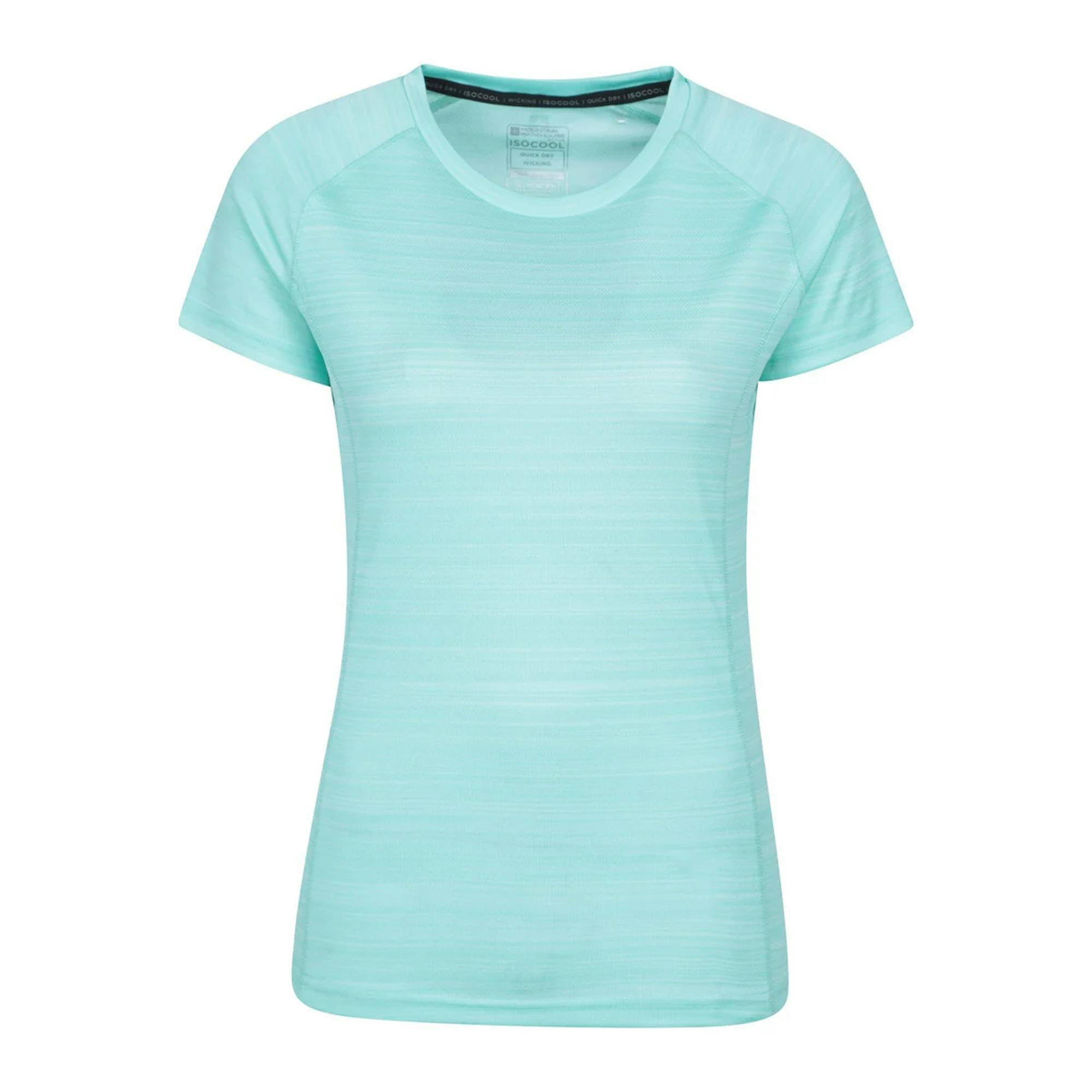 Mountain Warehouse Women's / Endurance Striped T-Shirt - Mint - 8 Uk - Mint - 100% Polyester