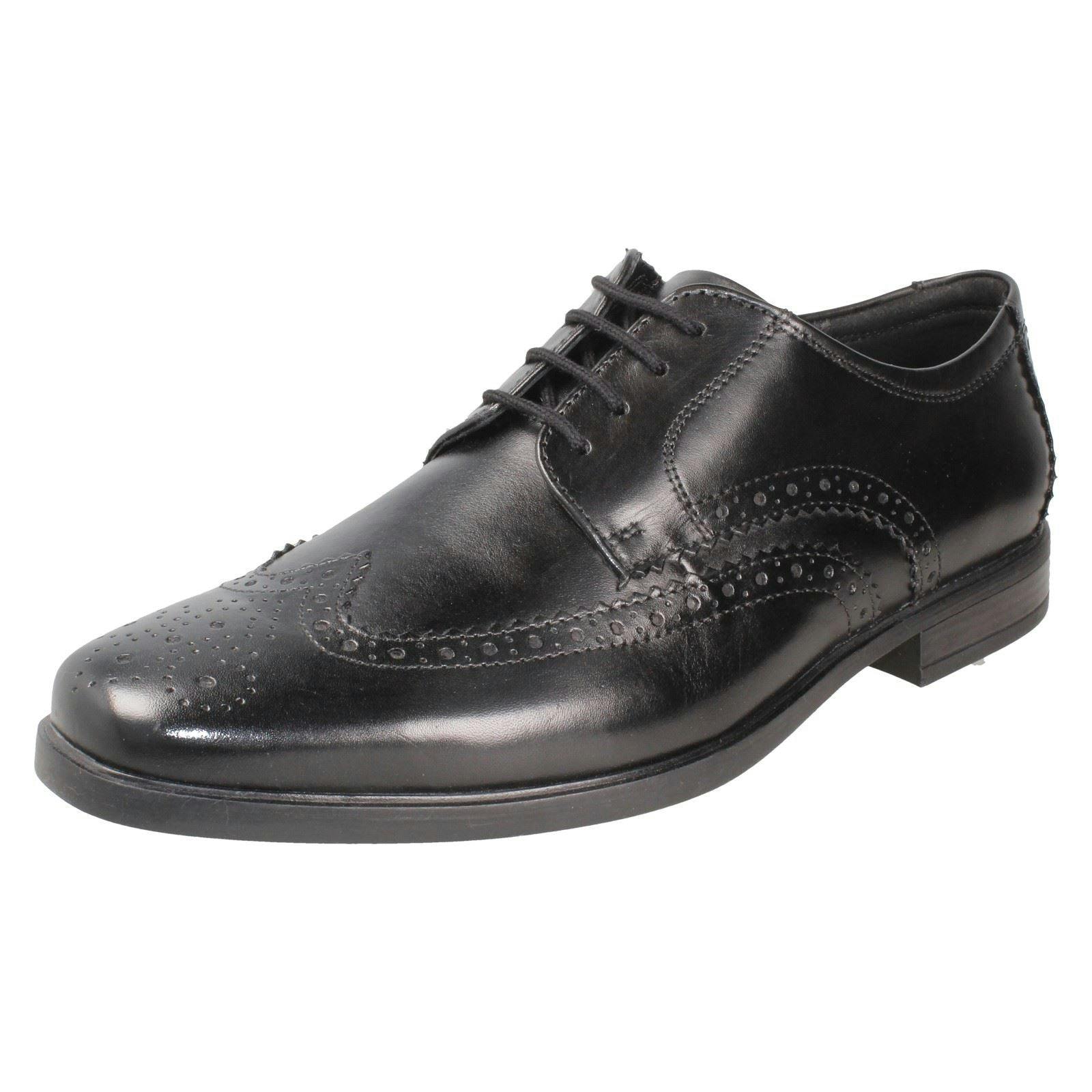 Clarks Men's Black Formal Brogue Lace Up Shoes Howard Wing - Uk 7.5