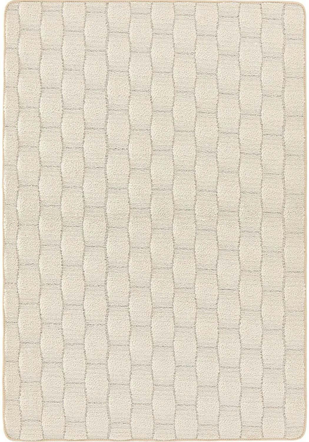 Rackhams Cream Textured Washable Mat And Runner - 140X200 Cm