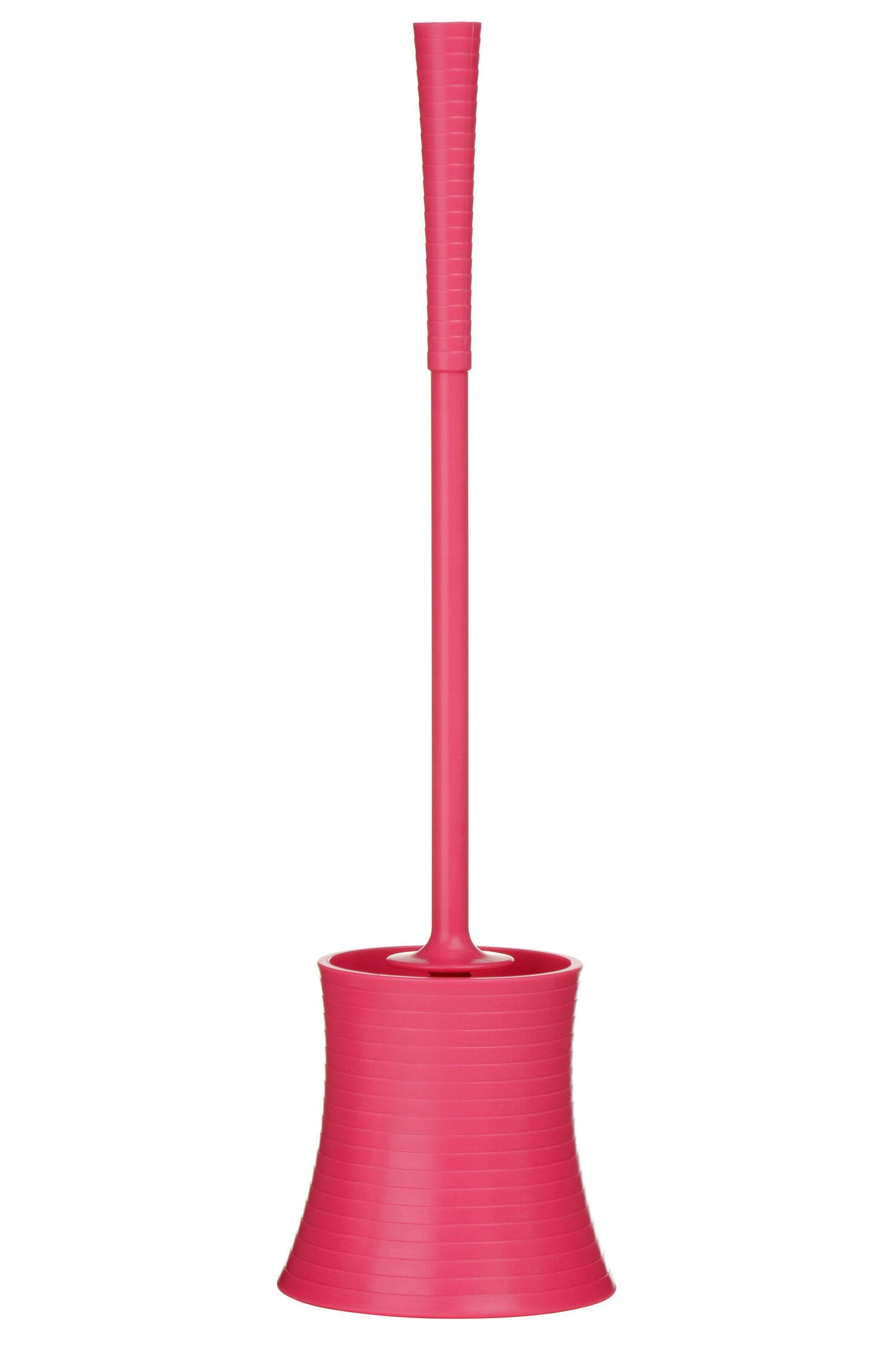 Essentials By Premier Pink Abs Bathe Hot Plastic Toilet Brush