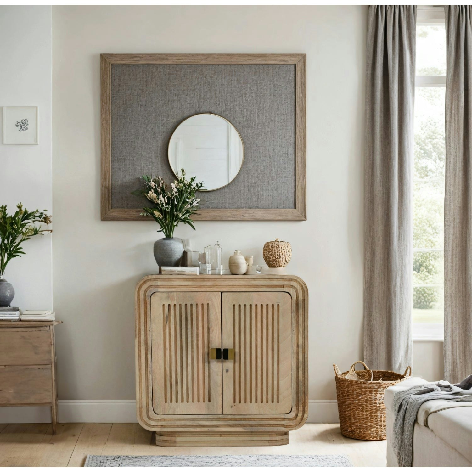Ih Design Rayne Mango Wood Mini Sideboard - Lacquered - Wood - 1