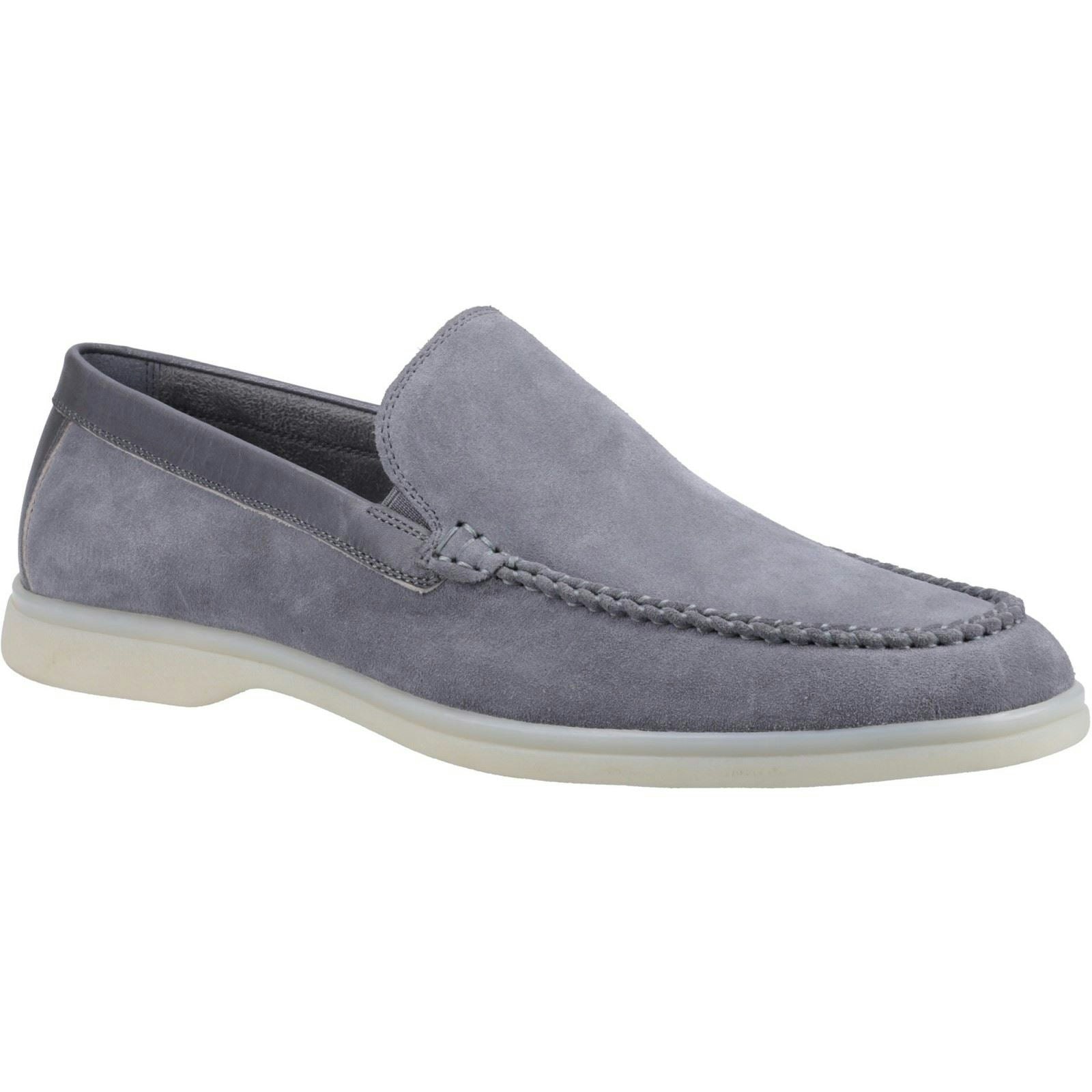 Hush Puppies Men's Grey Leon Suede Loafers - Size 11