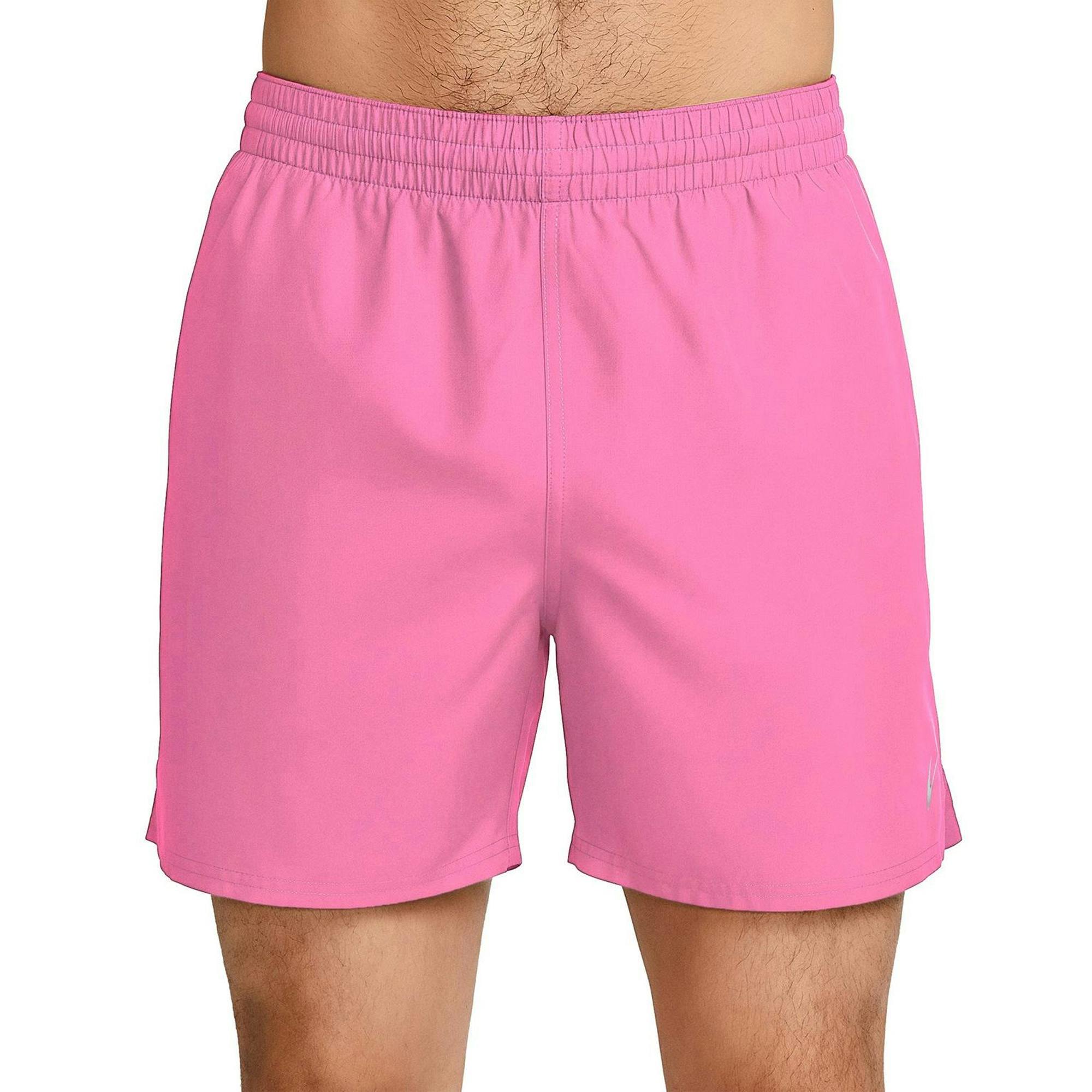 Nike Men's Pink Embroidered Logo Regular Swim Shorts - Glow - S - Glow - 100% Mixed