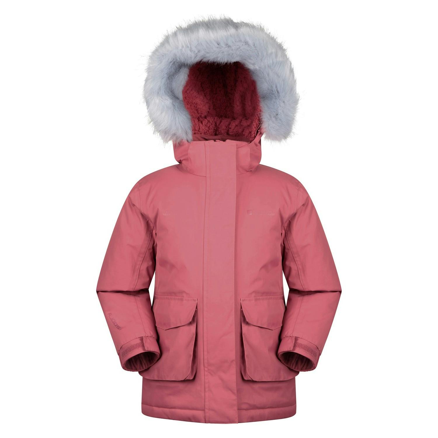 Mountain Warehouse Unisex Kids Pink Childrens Ranger Logo Water Resistant Jacket - 7-8 Years - 100% Polyamide