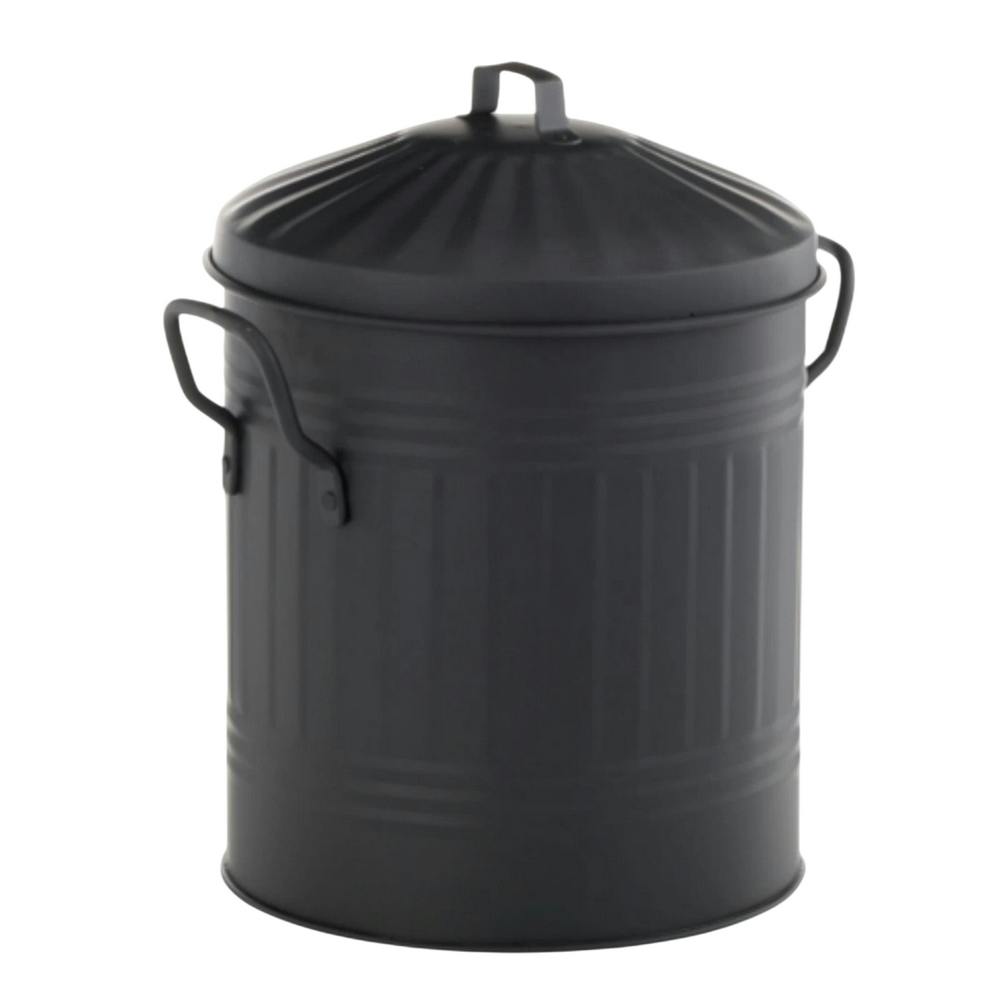 Leecroft Black Metal Mini Bin 12 X 10'' - One Colour - One Size - One Colour