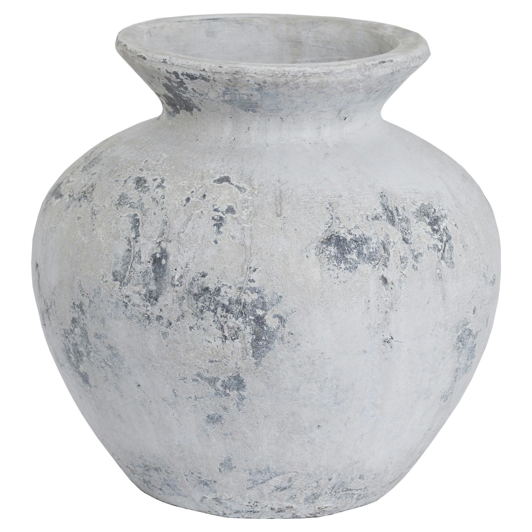 Rackhams White Darcy Antique Ceramic Vase - Stone - 30 X 31 X 31Cm - Stone - 100% Ceramic