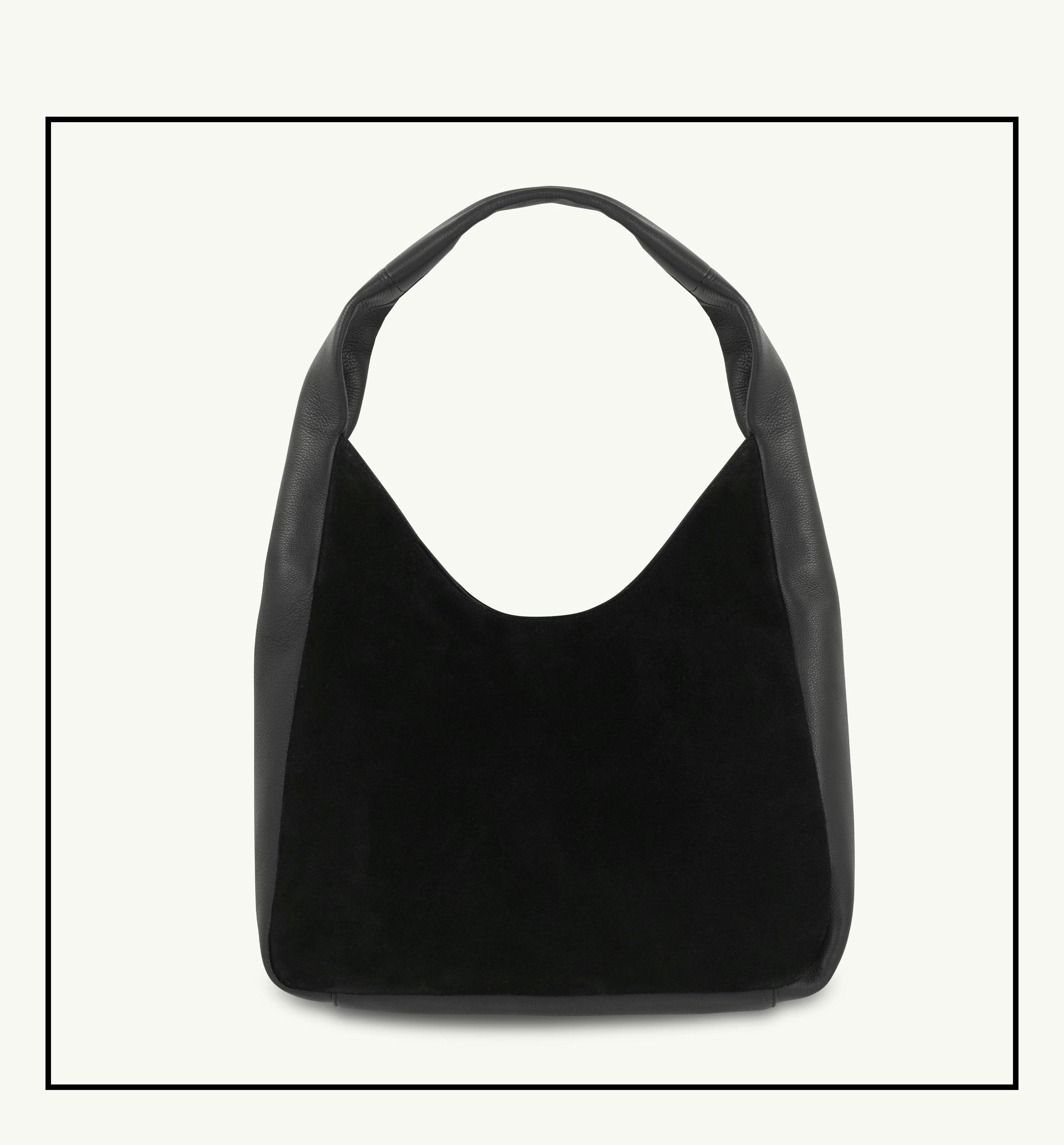 Apatchy London Black The Henry Leather And Suede Hobo Bag