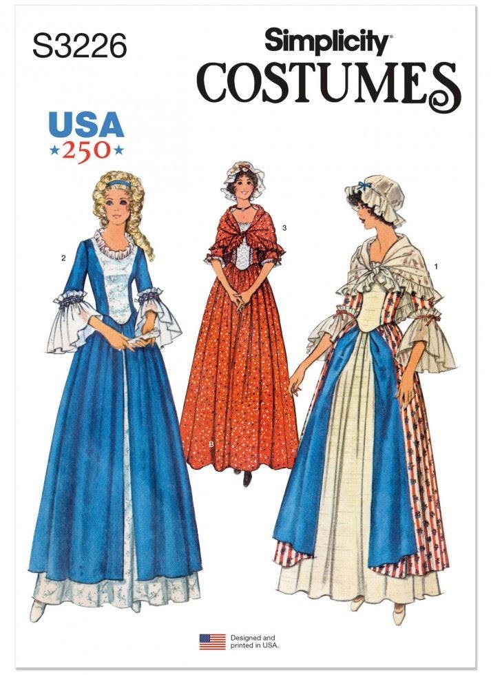 Simplicity Women's Sewing Pattern 3226, Costumes For H5 (6-8-10-12-14) - Intermediate - H5 (6-8-10-12-14)