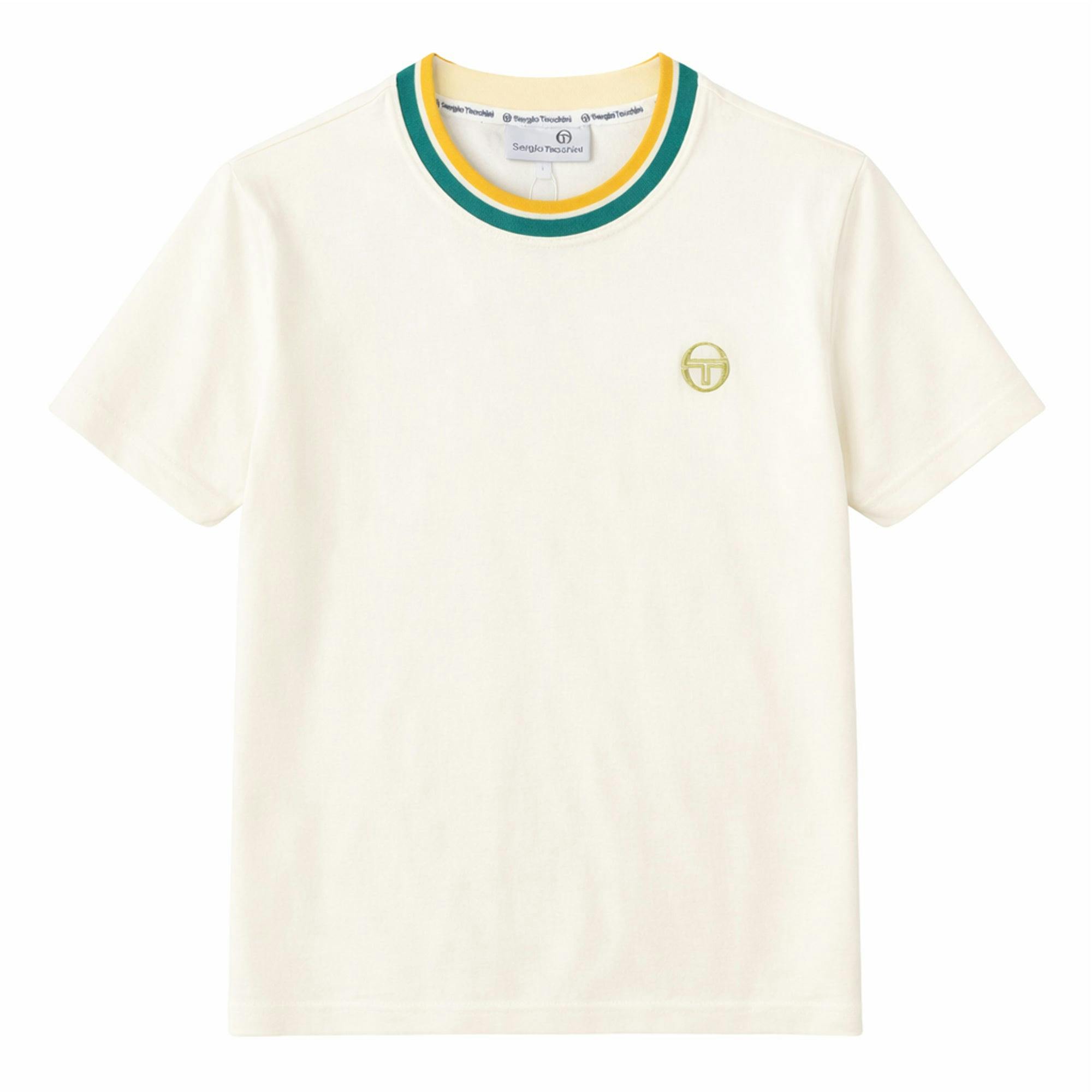 Sergio Tacchini Monte Velour T-Shirt Gardenia - L
