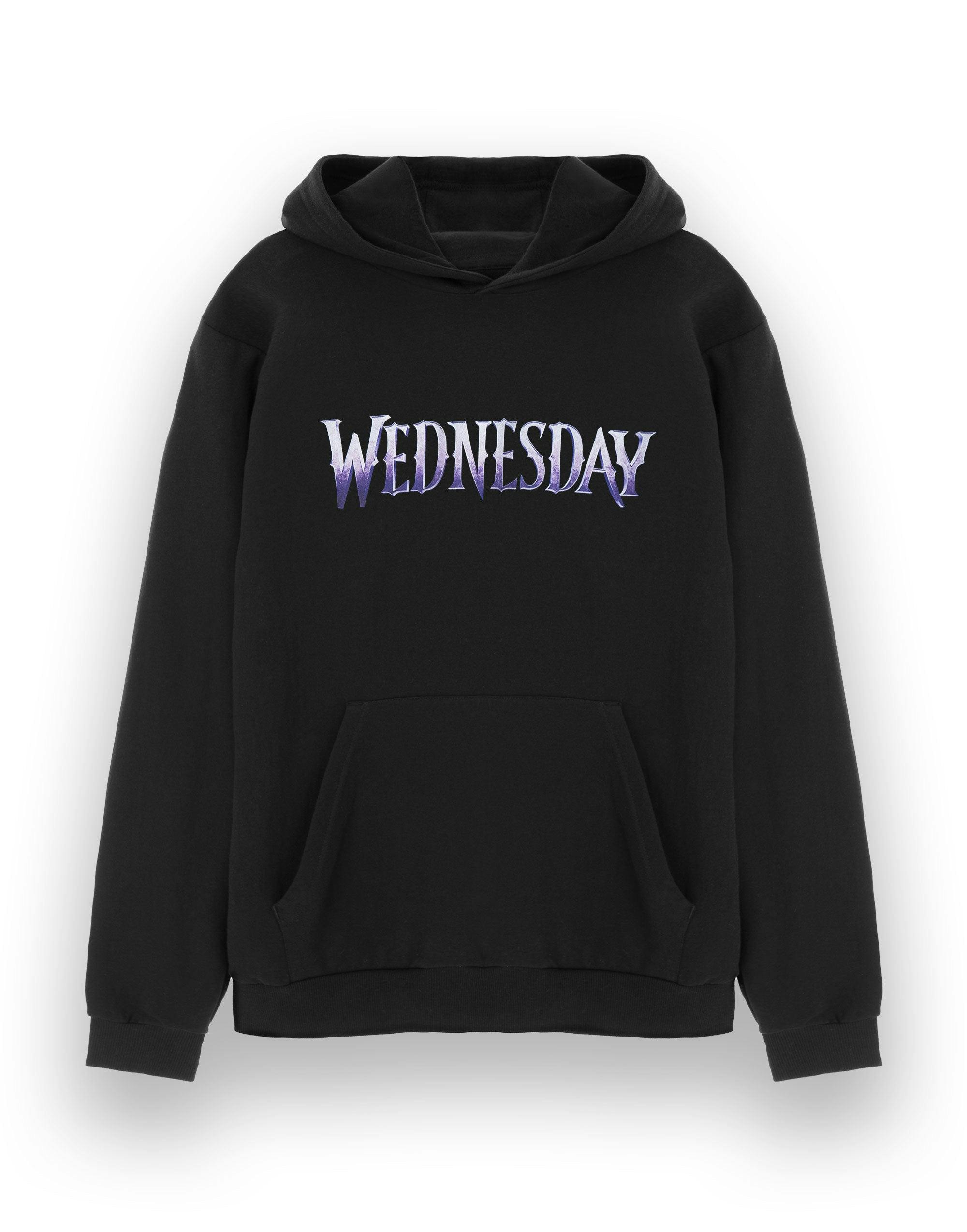 Vanilla Underground Women's Black/Purple Wednesday Logo Hoodie - XXX-Large