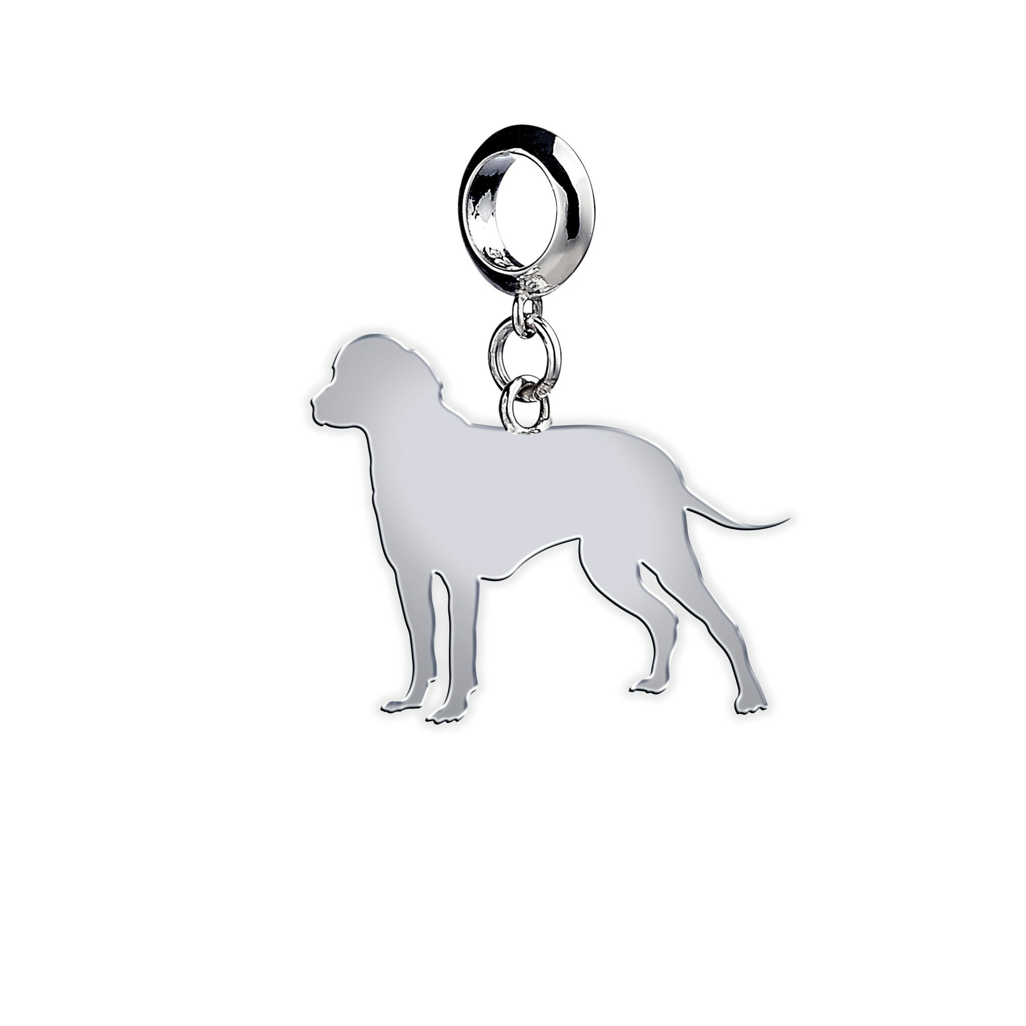Mylee London Silver Bavarian Mountain Hound Silhouette Charm - No - Slider Charm