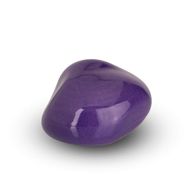 Memorials Direct Ceramic Cuddle Stone Keepsake Collection - Violet High Shine