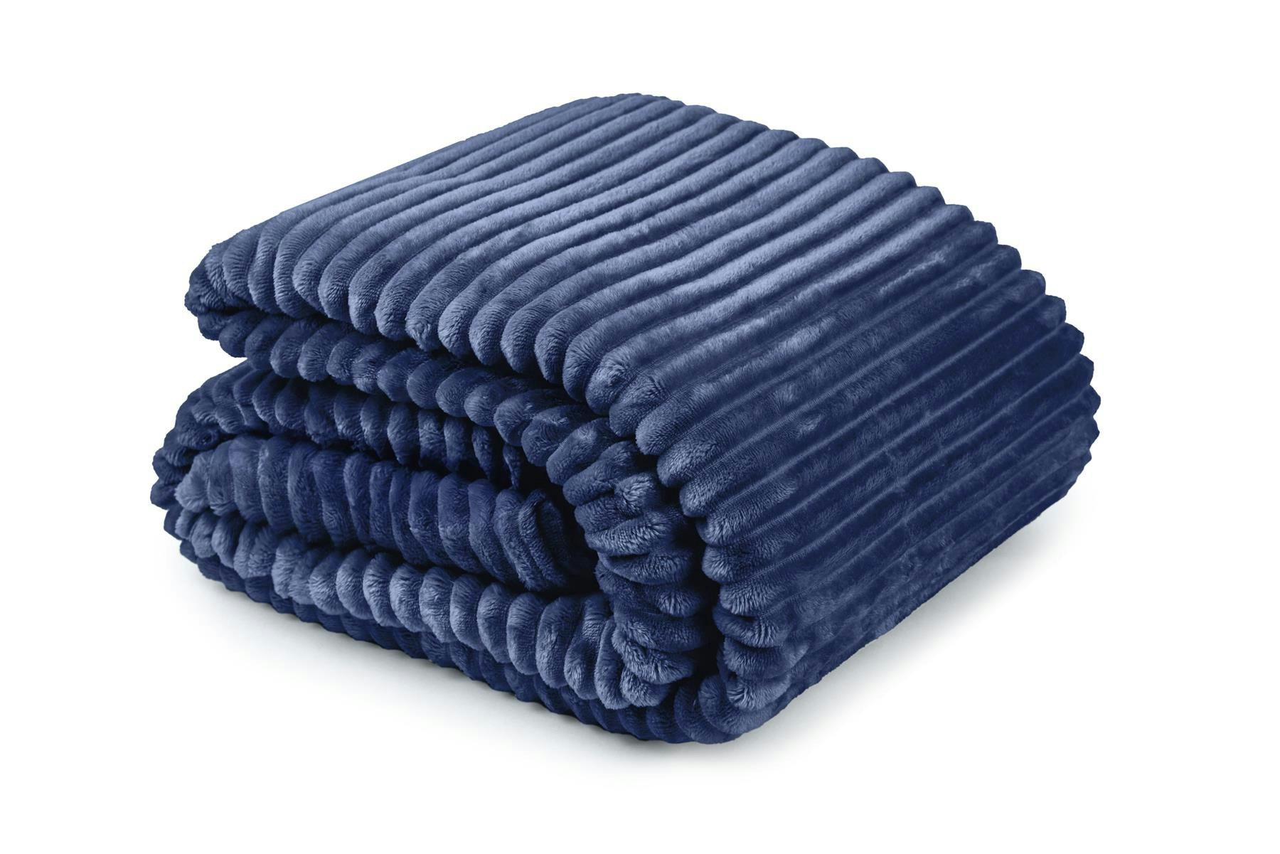 Rackhams Dakota Navy Blanket/Throw - Navy - 140X180cm