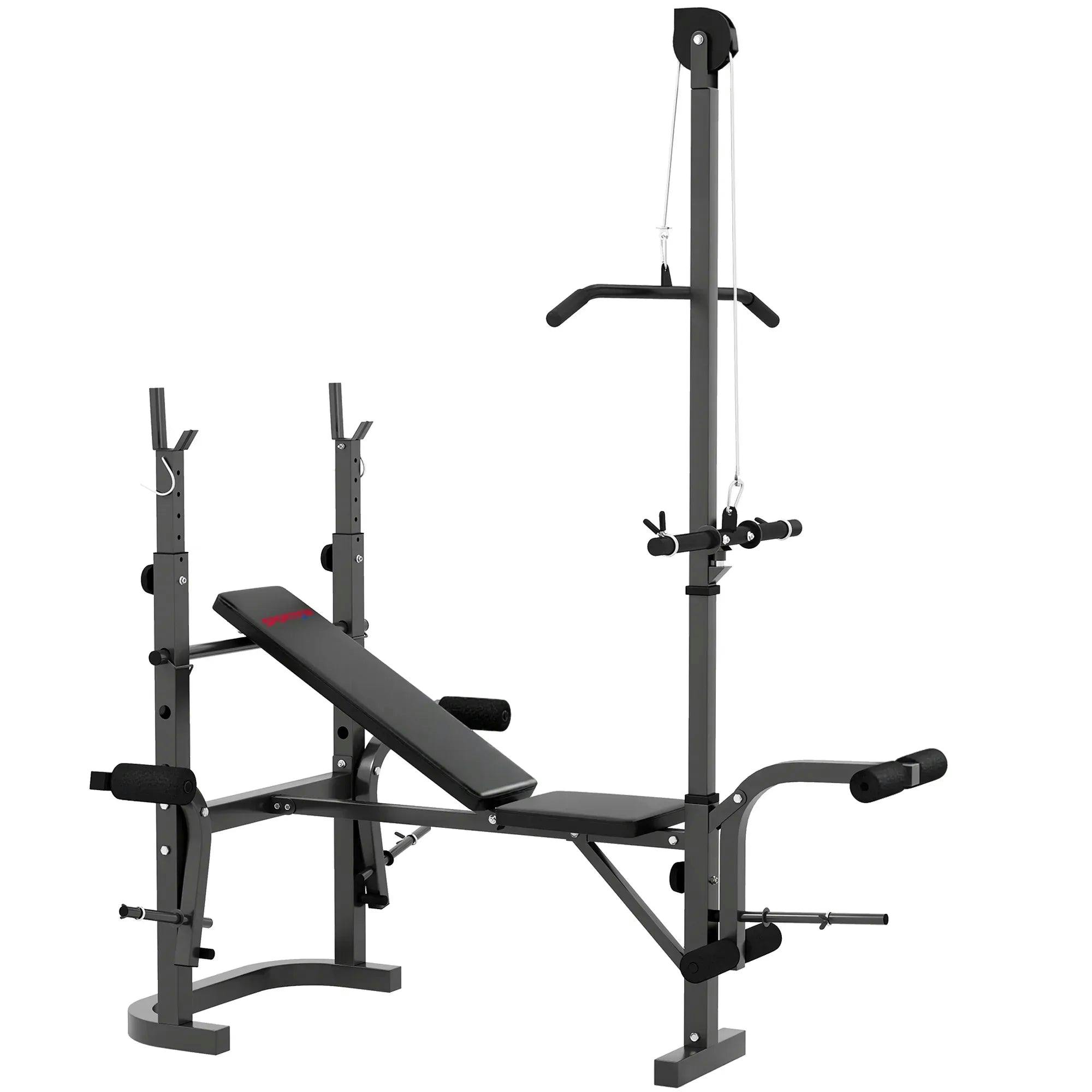 Bobobiy Black Sportnow Multi-Exercise Adjustable Weight Bench With Bench Press Rack