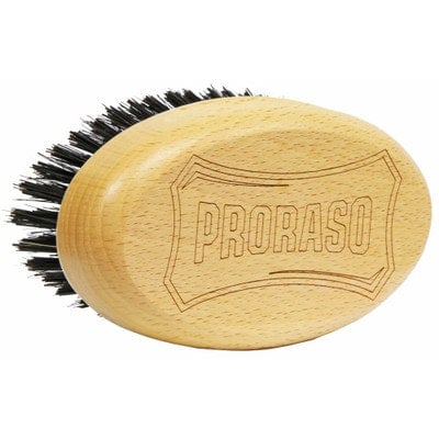 Military Mens Wooden Hair Brush by Proraso - 11cm, nylon + natural hog bristles - Image 4