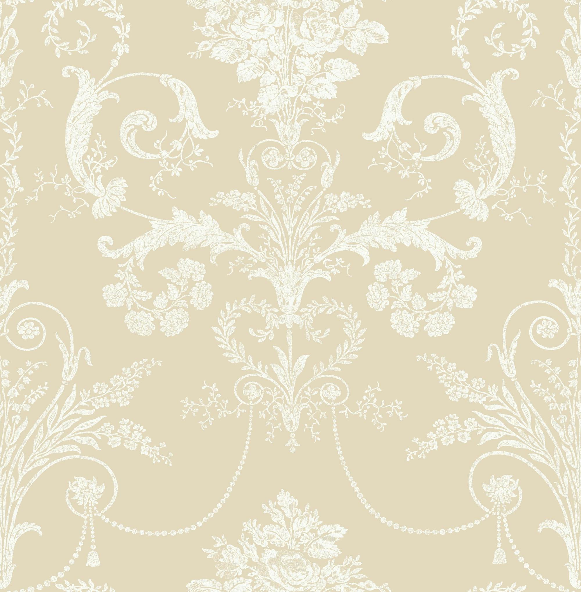 Rackhams Josette Wallpaper - Linen - 10M