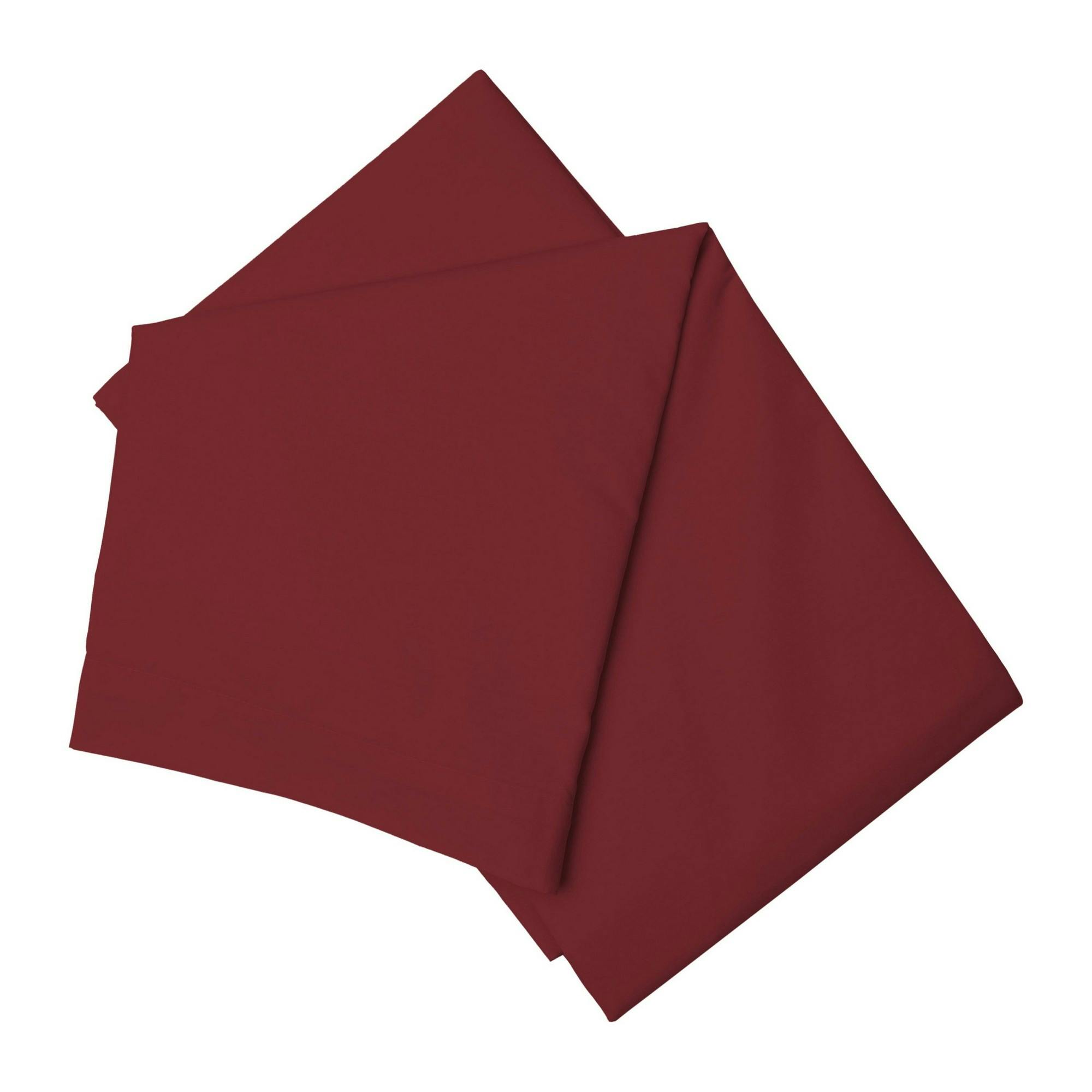 Belledorm Red Easycare Percale Flat Sheet - Double - 50% Cotton/50% Polyester