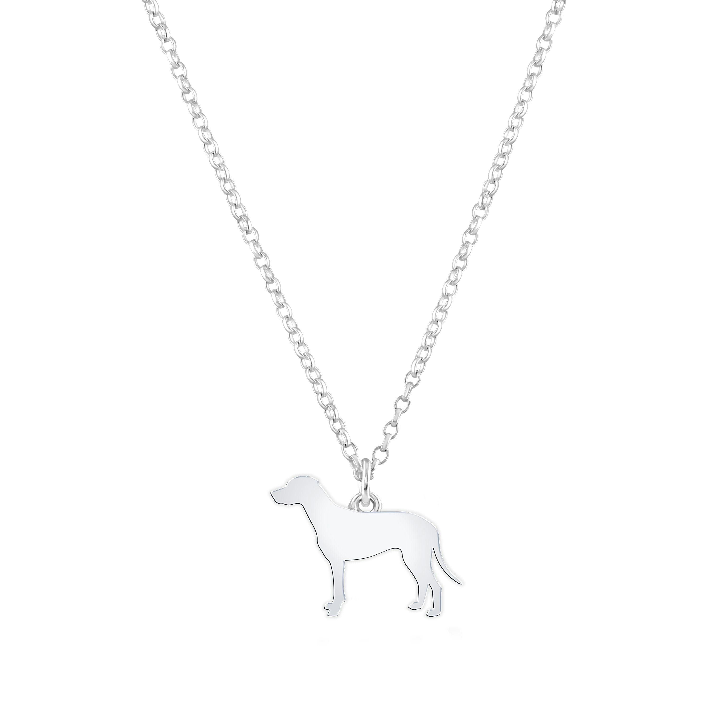 Mylee London Silver Dalmatian Silhouette Necklace - Personalised - Yes