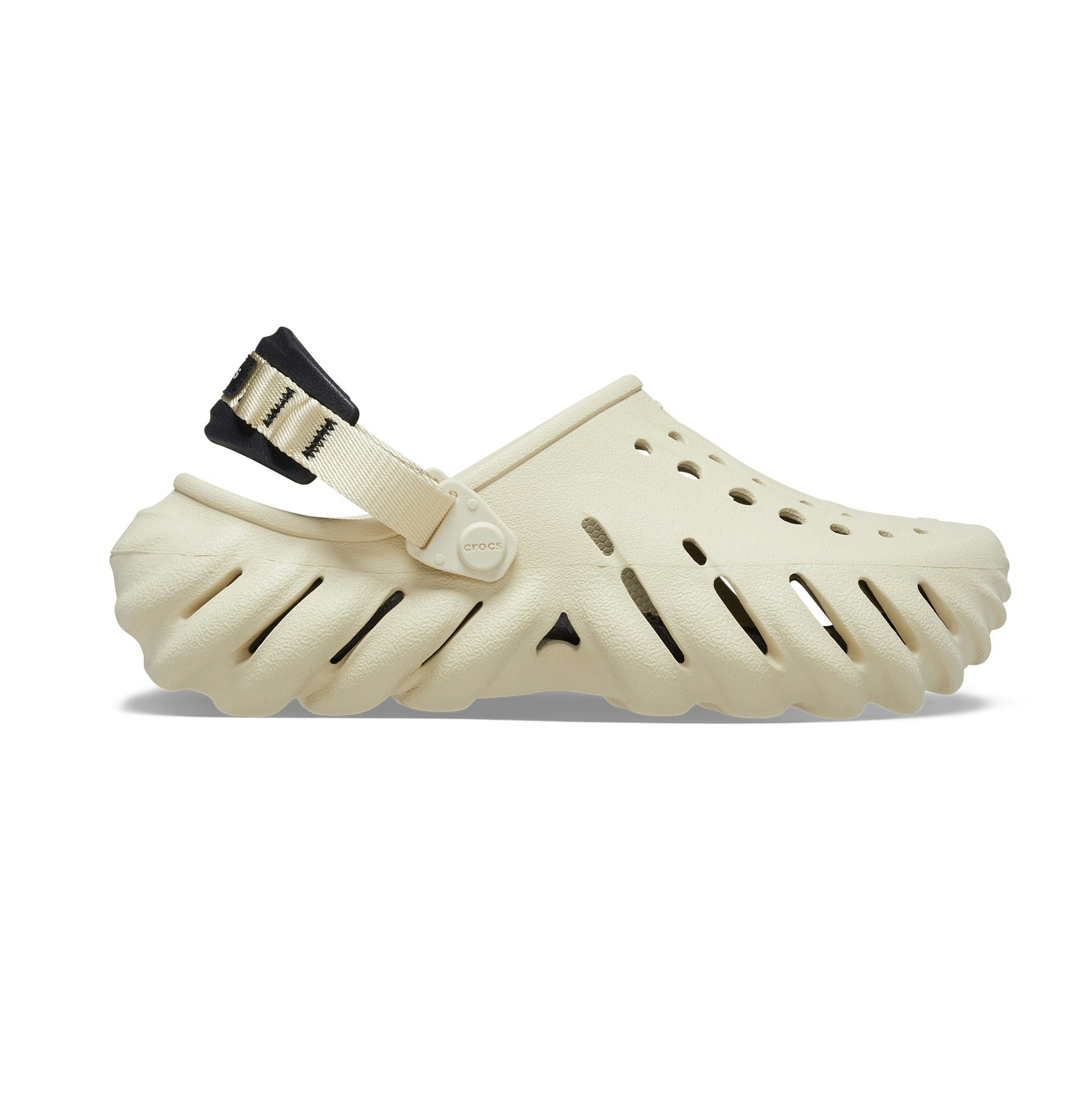 Crocs Men's Black/White 207937-2Yj Echo Clogs Bone/ - Uk 10