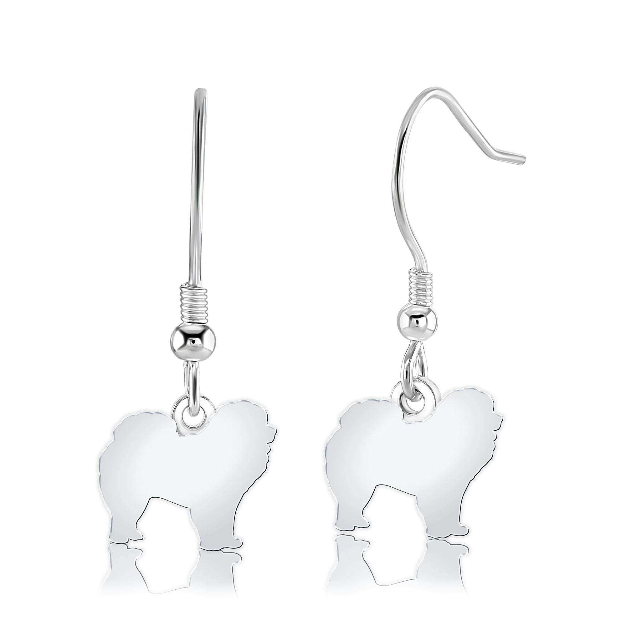 Mylee London Silver Chow Chow Silhouette Earrings - Yes - Hook