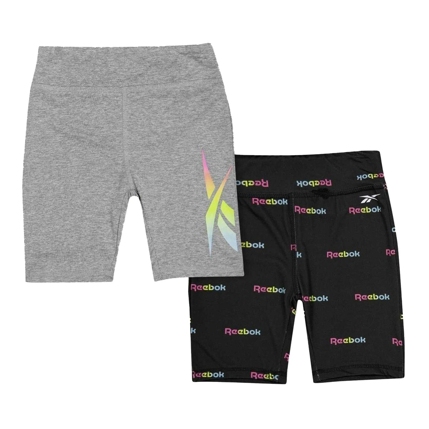 Reebok Girls Black Slim Shorts (Pack Of 2) - 18-24 Months - 100% Mixed