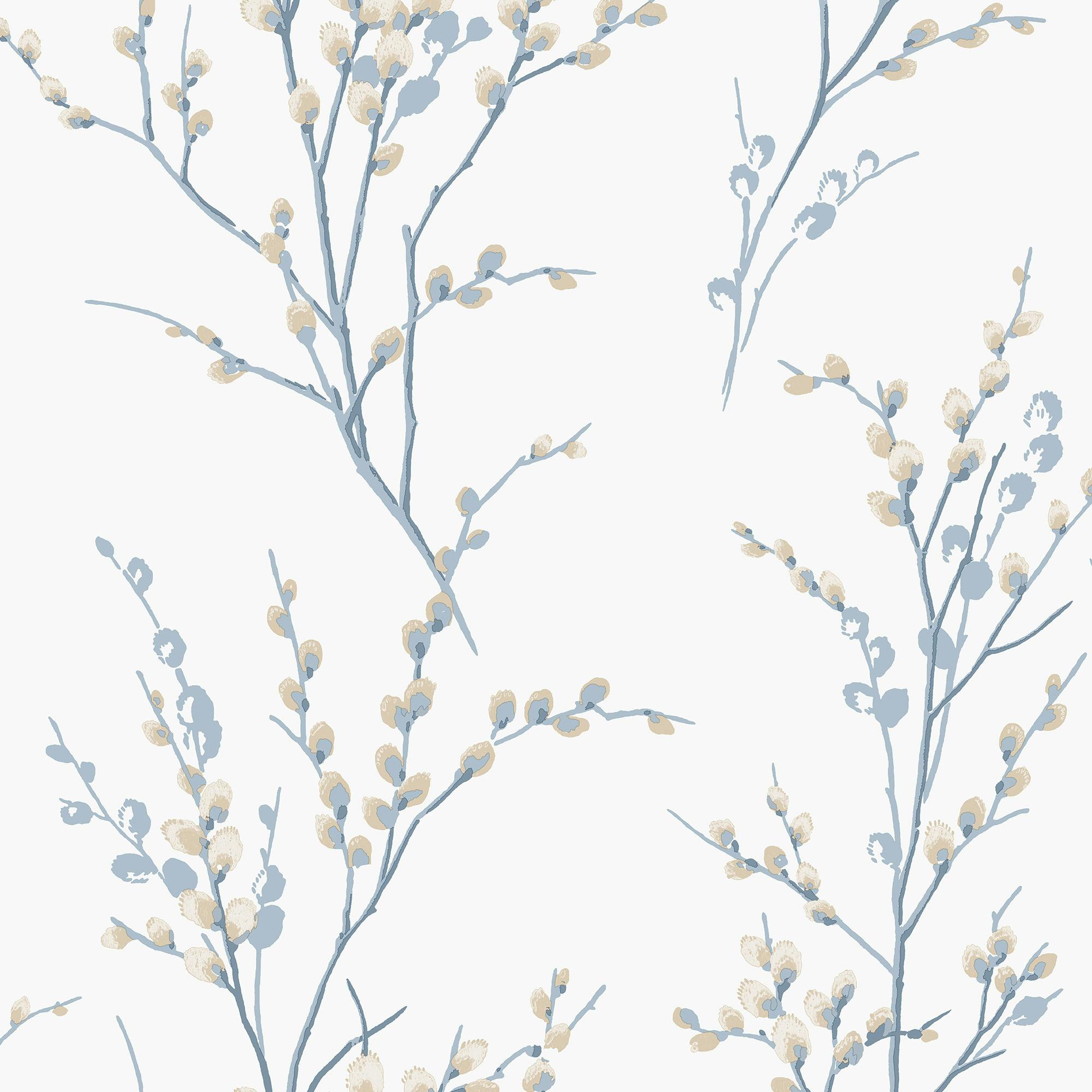 Rackhams Pussy Willow Seaspray Wallpaper