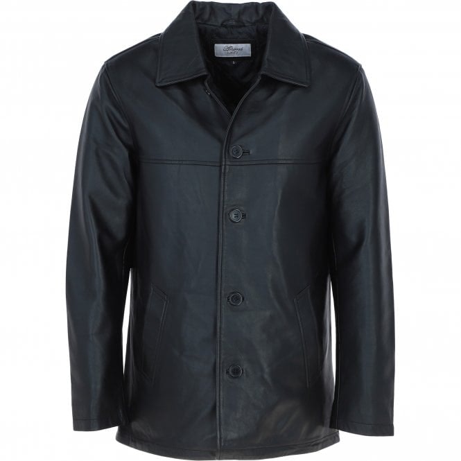 Ashwood Men's Black Classic Leather Jacket: Awm-Reefer - 3XL - Leather