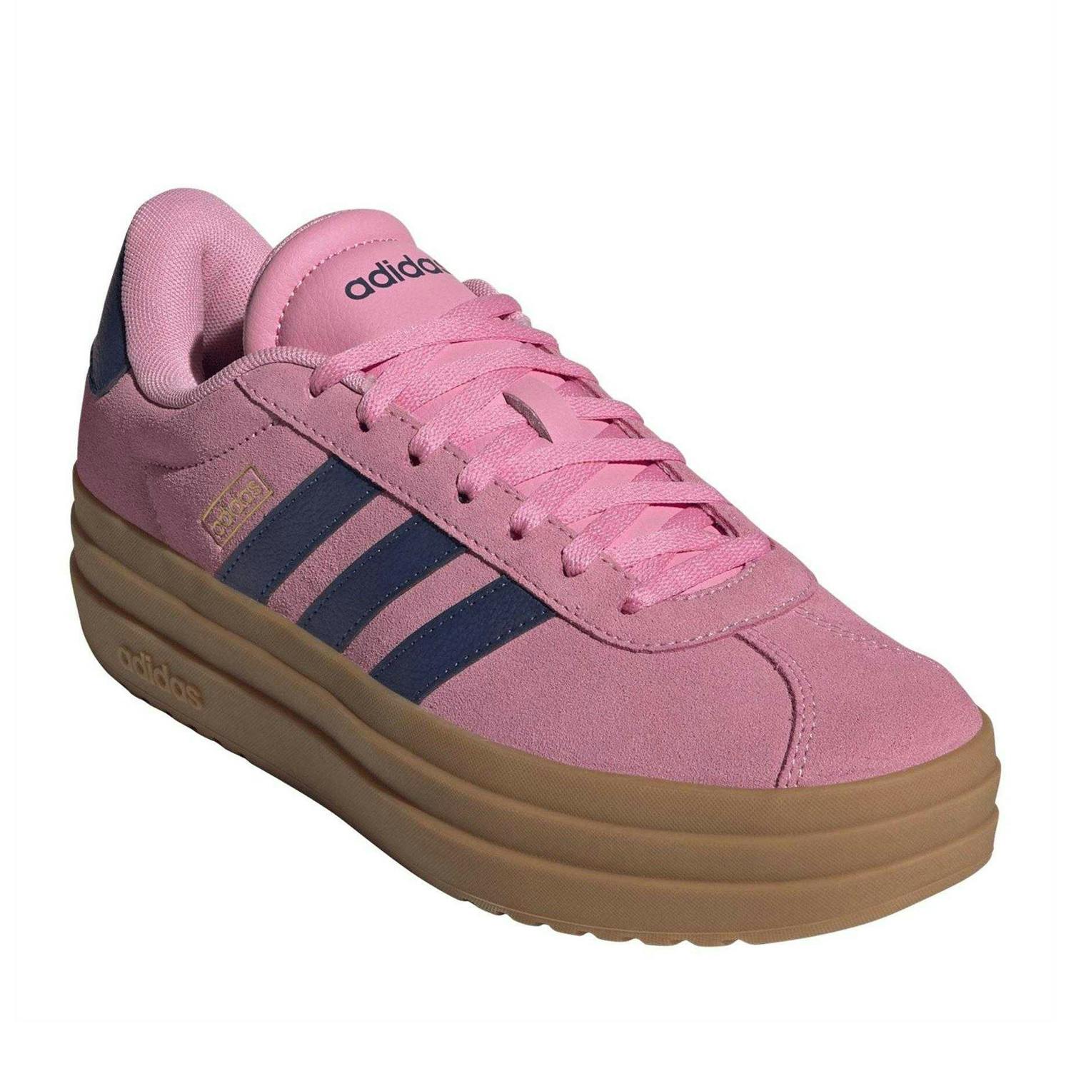 Adidas Women's Pink / Court Bold Leather Trainers - /Navy - 5.5 Uk - /Navy - 100% Mixed