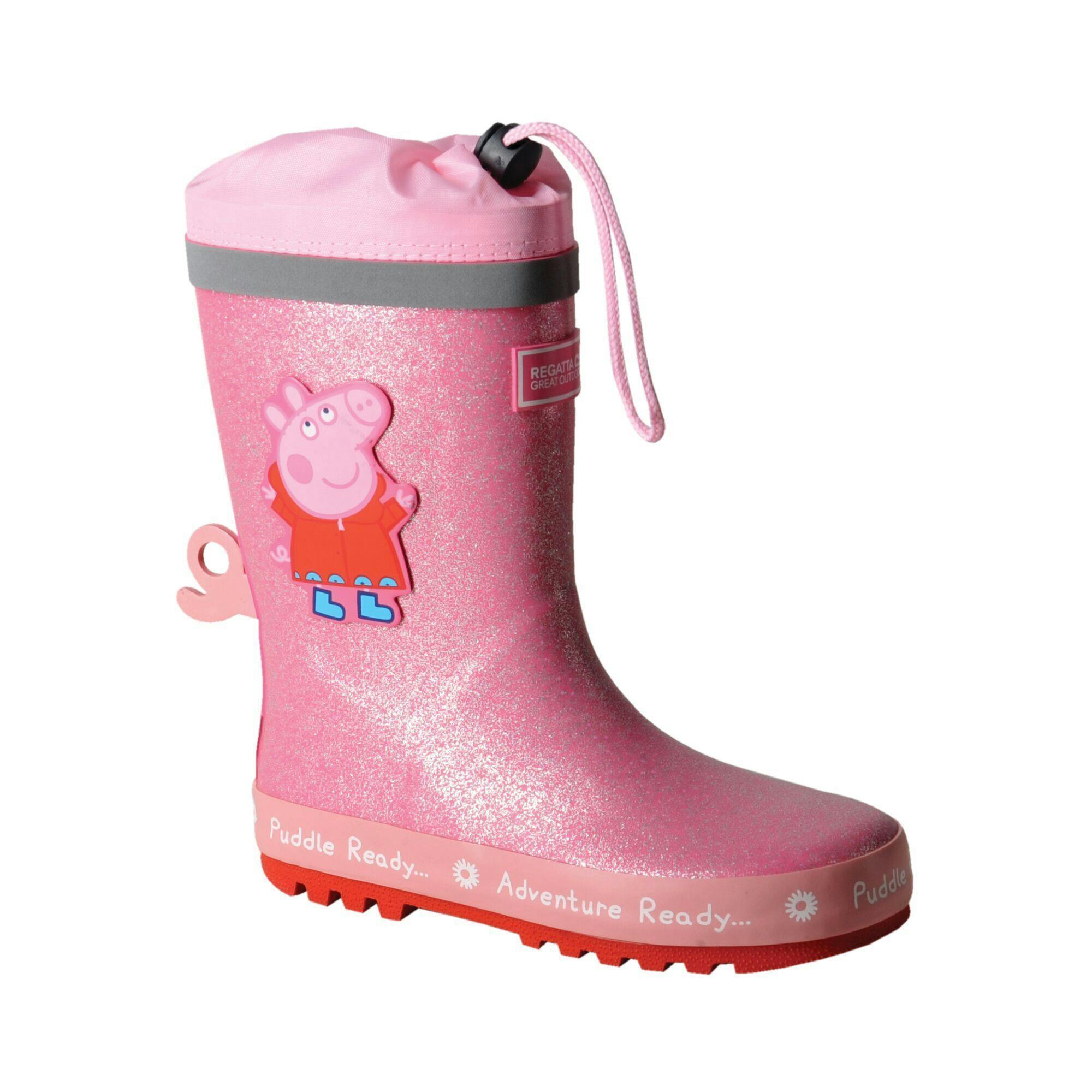 Regatta Pink Childrens/Kids Peppa Pig Dinosaur Wellington Boots - 1 Uk