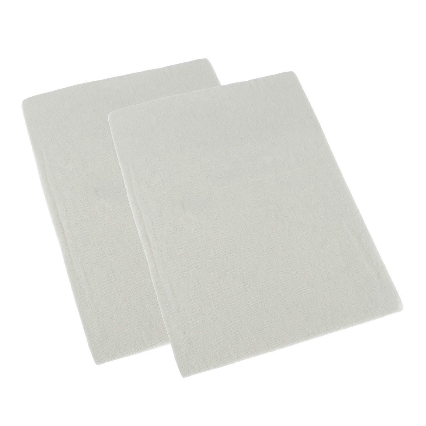Homescapes Cream 100% Brushed Cotton Cot Flat Sheet Pair, 100 X 150 Cm