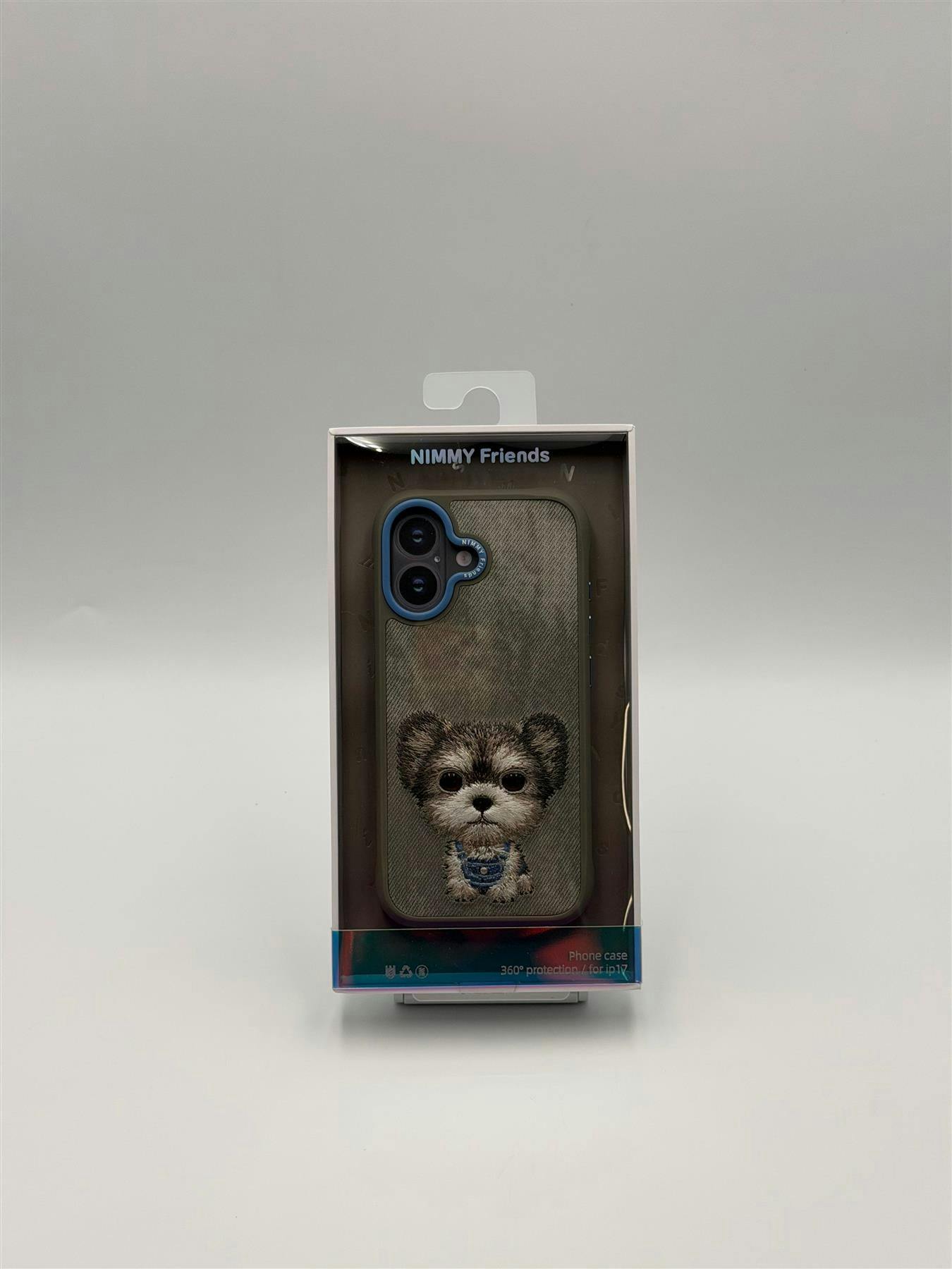 Nimmy Friends Grey/Blue Nimmy Big Eye Cute Pet Yorkie Dog Case With Magsafe For Iphone 17 6.3" - N-Xdy-Ip17-027