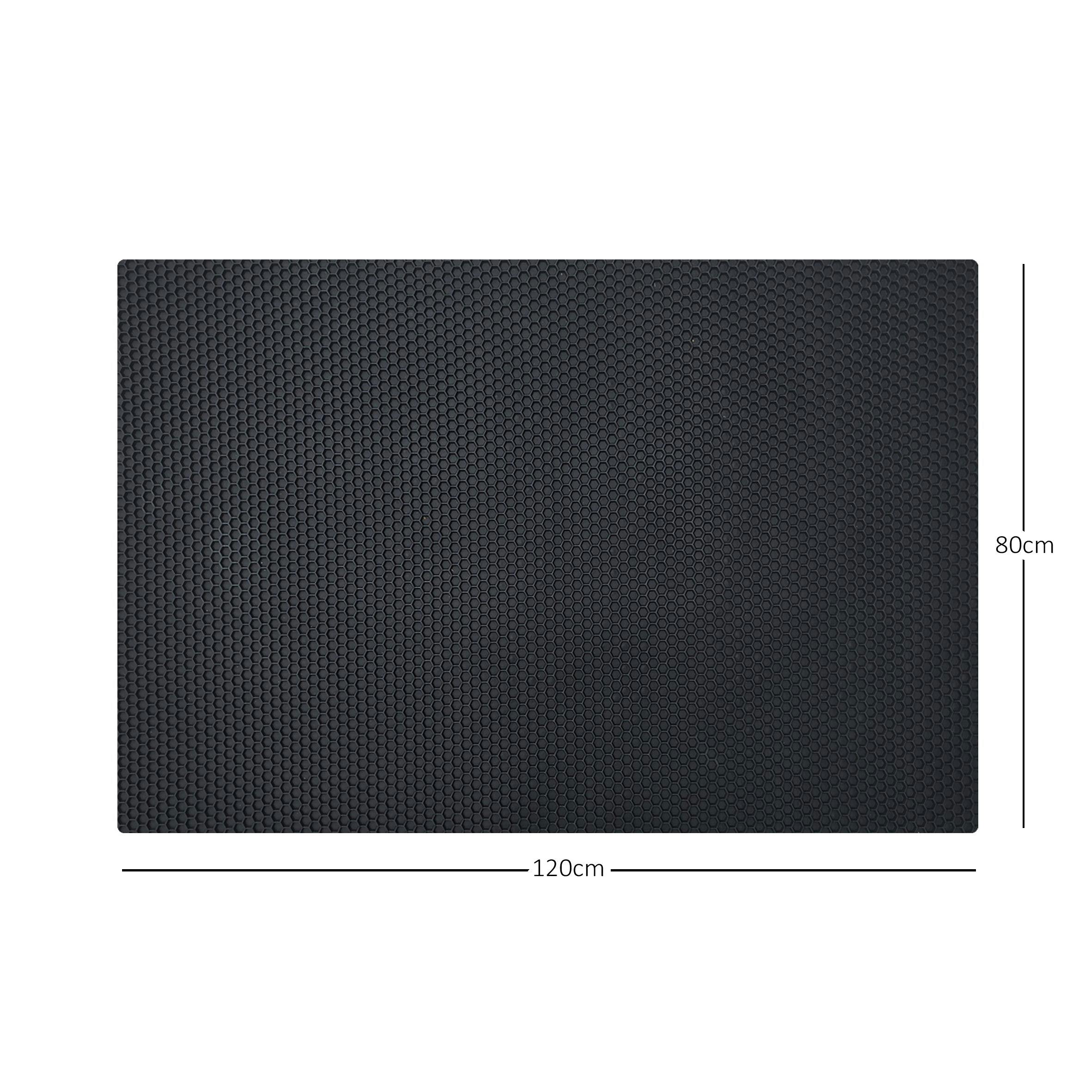 Nicoman Hexagon Pattern Heavy Duty Rubber Door Mat - 120 X 80Cm