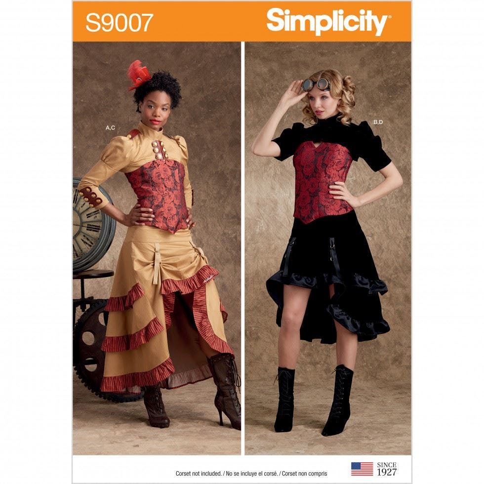 Simplicity Women's Sewing Pattern 9007, Costumes For H5 (6-8-10-12-14) - Intermediate - H5 (6-8-10-12-14)