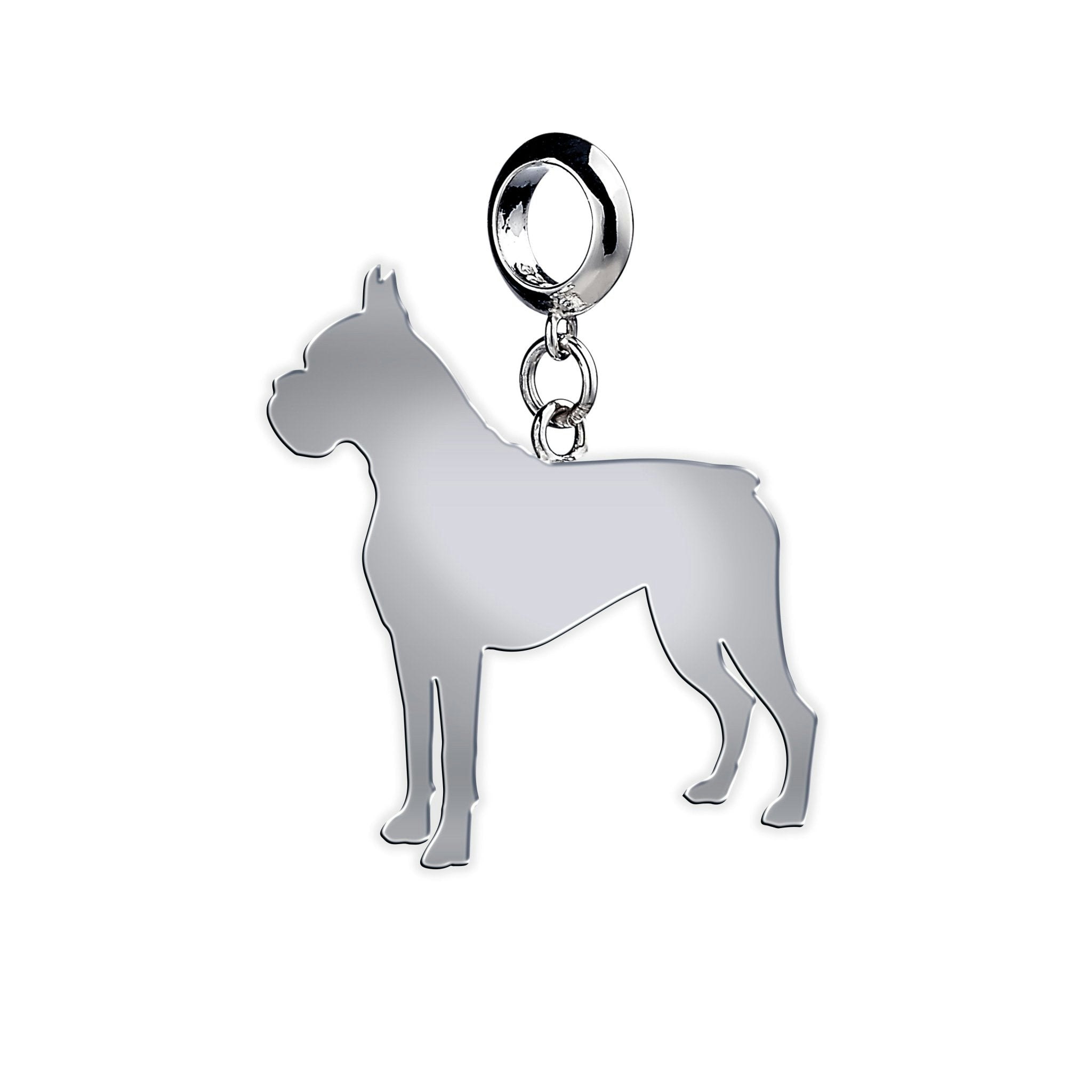 Mylee London Silver Boxer Silhouette Charm - Yes - Slider Charm