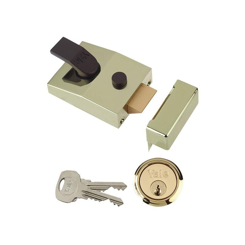 Yale Locks Dark/Grey 89 Series Deadlocking Nightlatch - Brasslux, Chrome Or Metal (Dmg) - Brasslux, Chrome Or Metal (Dmg)