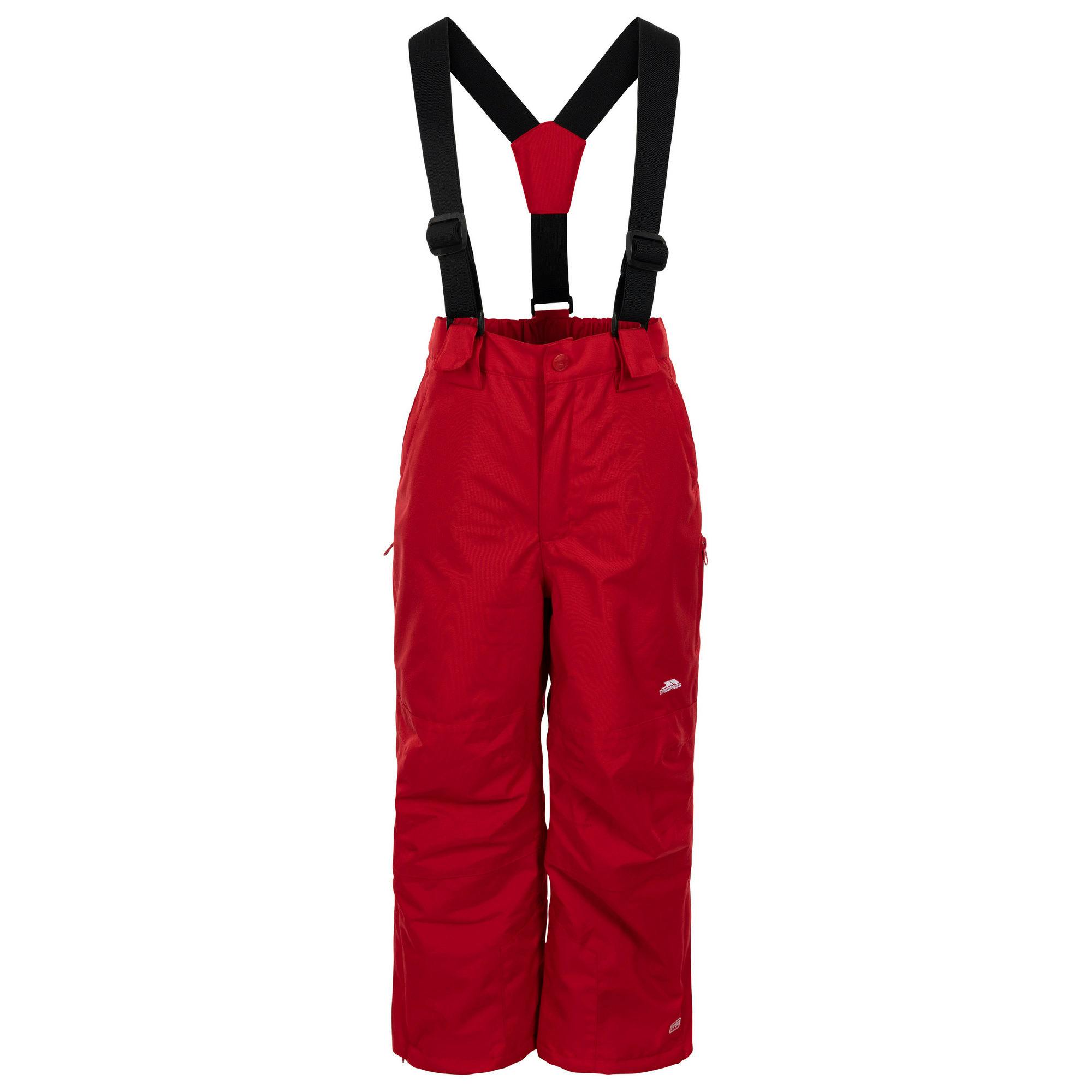 Trespass Red Childrens/Kids Rumi Ski Trousers - 7-8 Years - 100% Polyester
