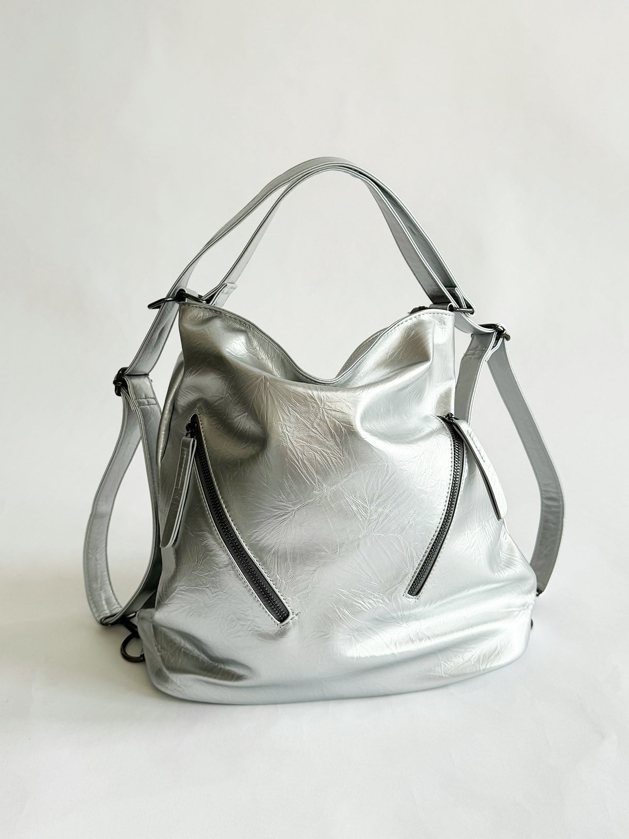 Svnx Silver 2-In-1 Shoulder Bag And Backpack - One Size