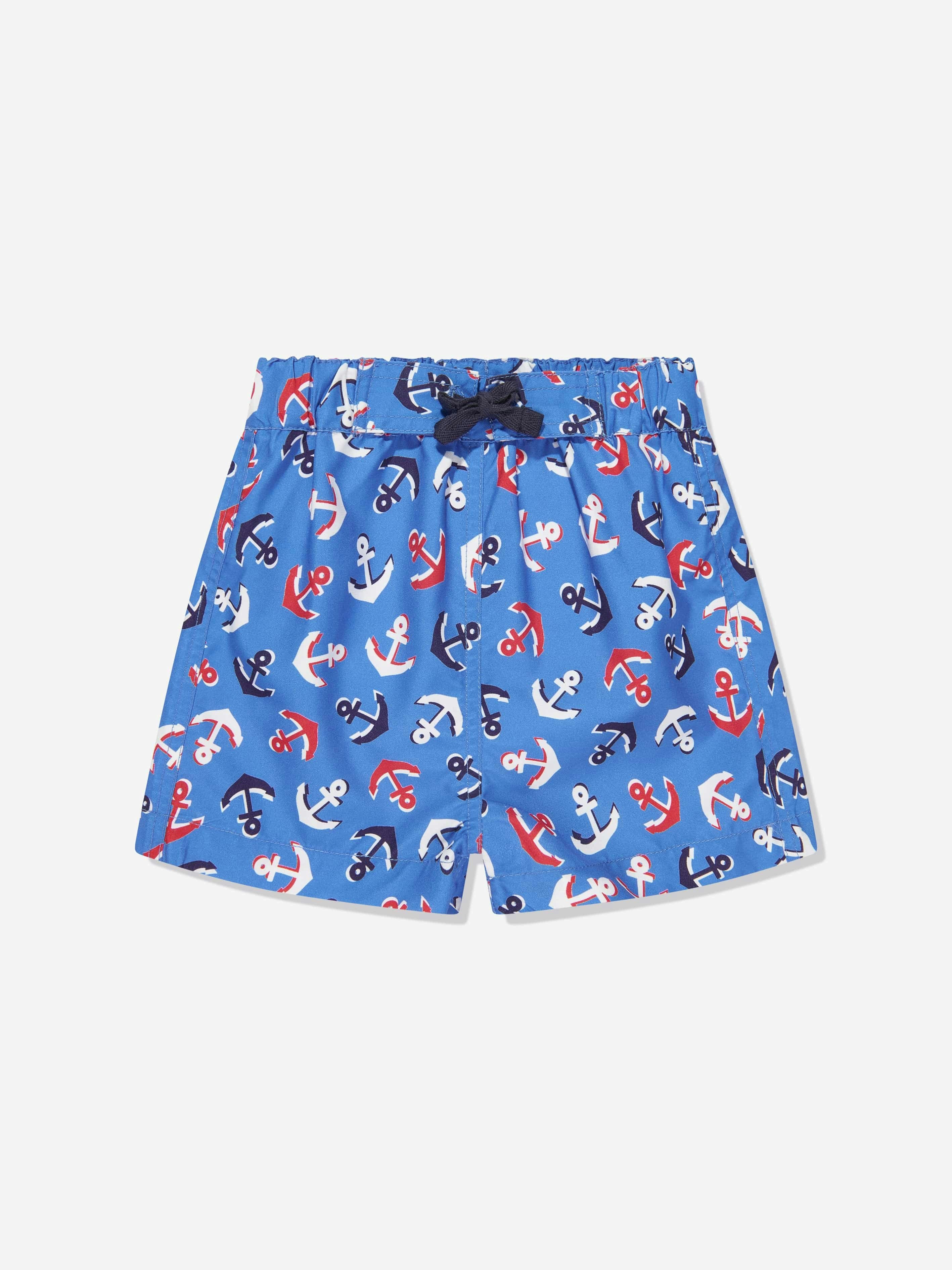 Rachel Riley Men's Blue Baby Boys Anchor Swim Shorts In - 12 Mths