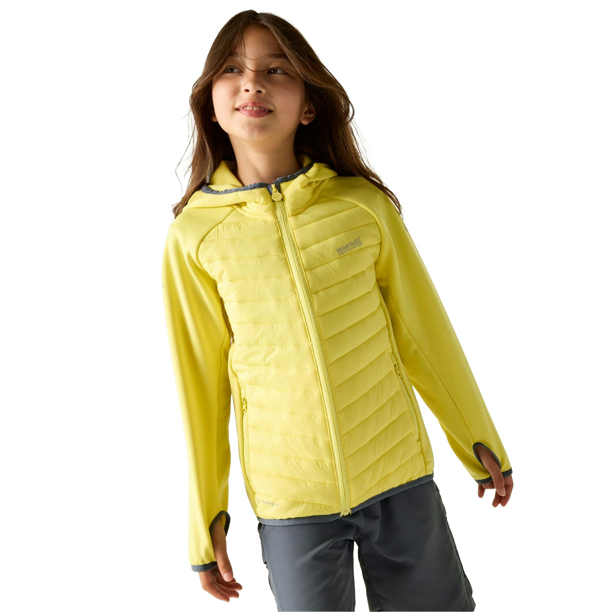 Regatta Yellow Kids Andreson Hybrid Padded Jacket - Canary - 6-7 Years - Canary - 100% Mixed