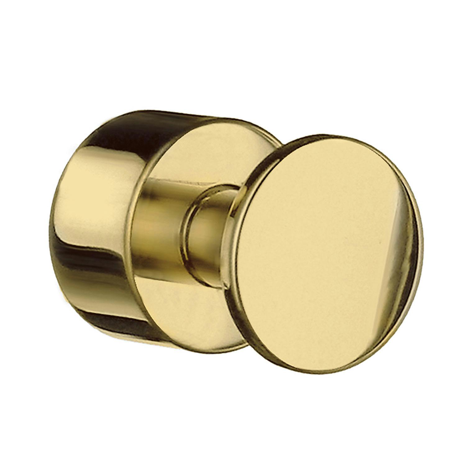 Smedbo Pair Of Polished Brass Towel Hooks (19Mm) Wall Mounted Bathroom Storage Round Robe Hooks Clothes Hanger Coat Peg