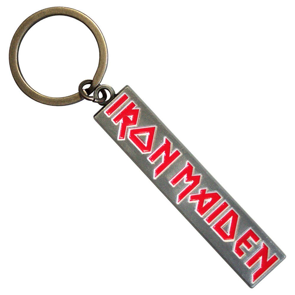 Paradiso Clothing Silver Iron Maiden Band Logo Keyring Keychain