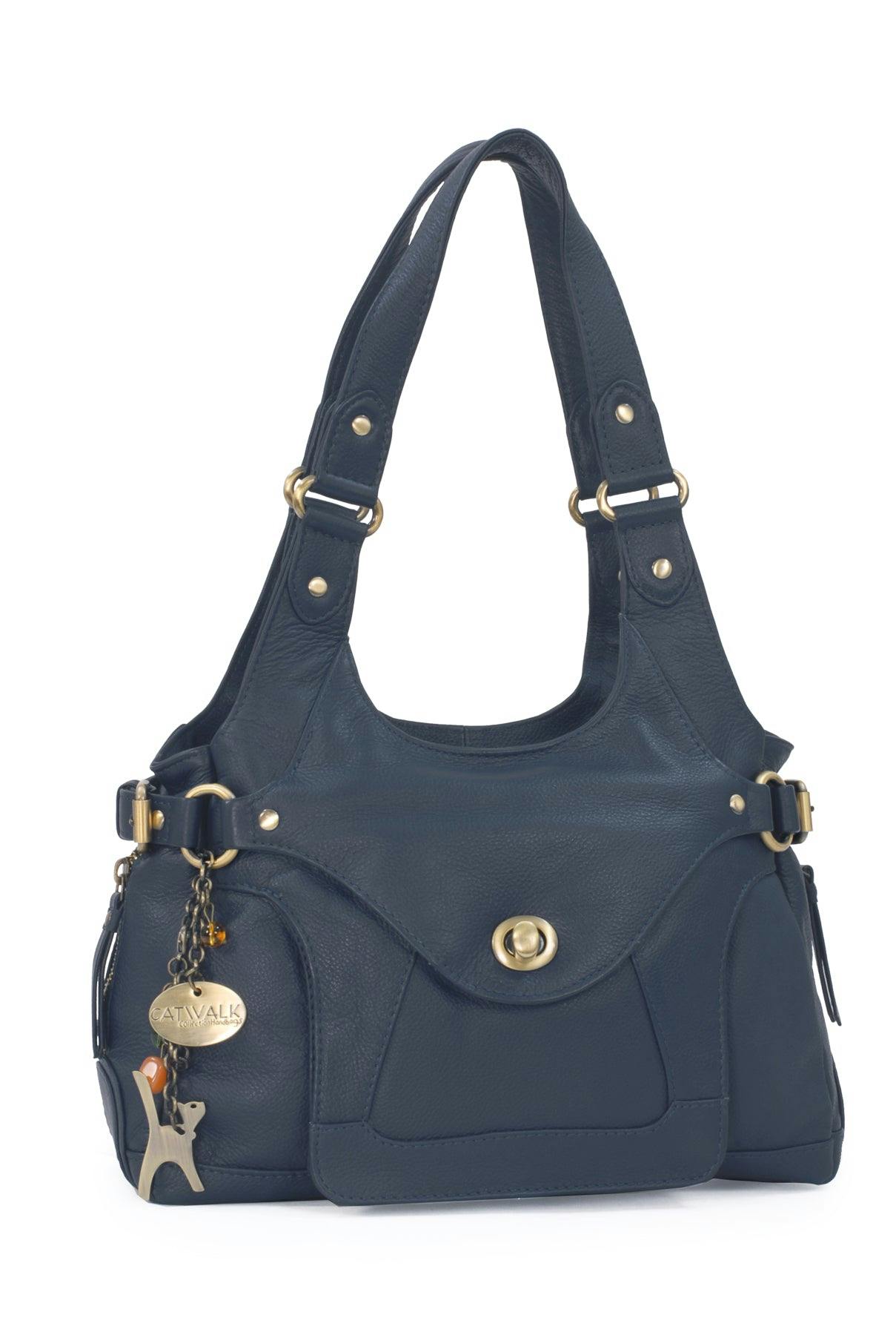 Catwalk Collection Handbags Blue Roxanna - Shoulder Bag