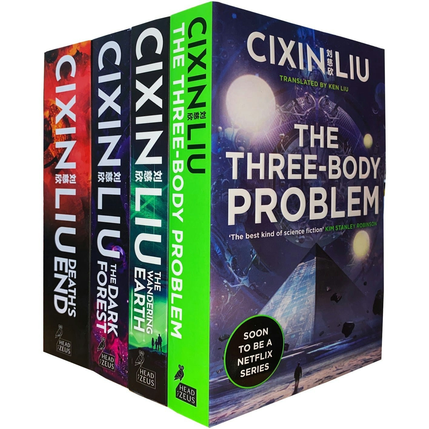 Head Of Zeus Dark Cixin Liu Three Body Problem 4 Books Collection Set - The Three-Body Problem The Forest Death..